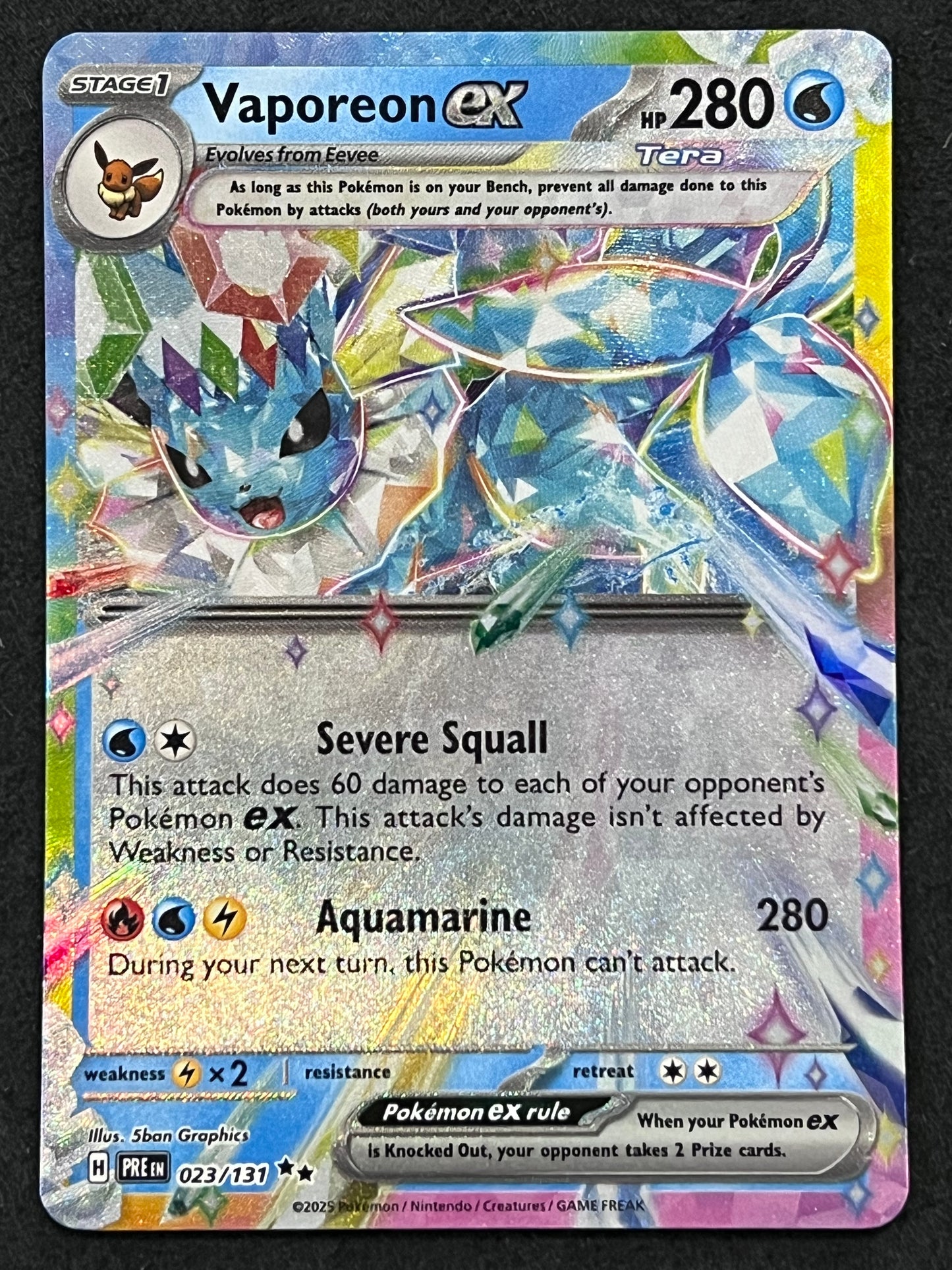 023/131 Vaporeon Ex - Pokémon Prismatic Evolutions Double Rare
