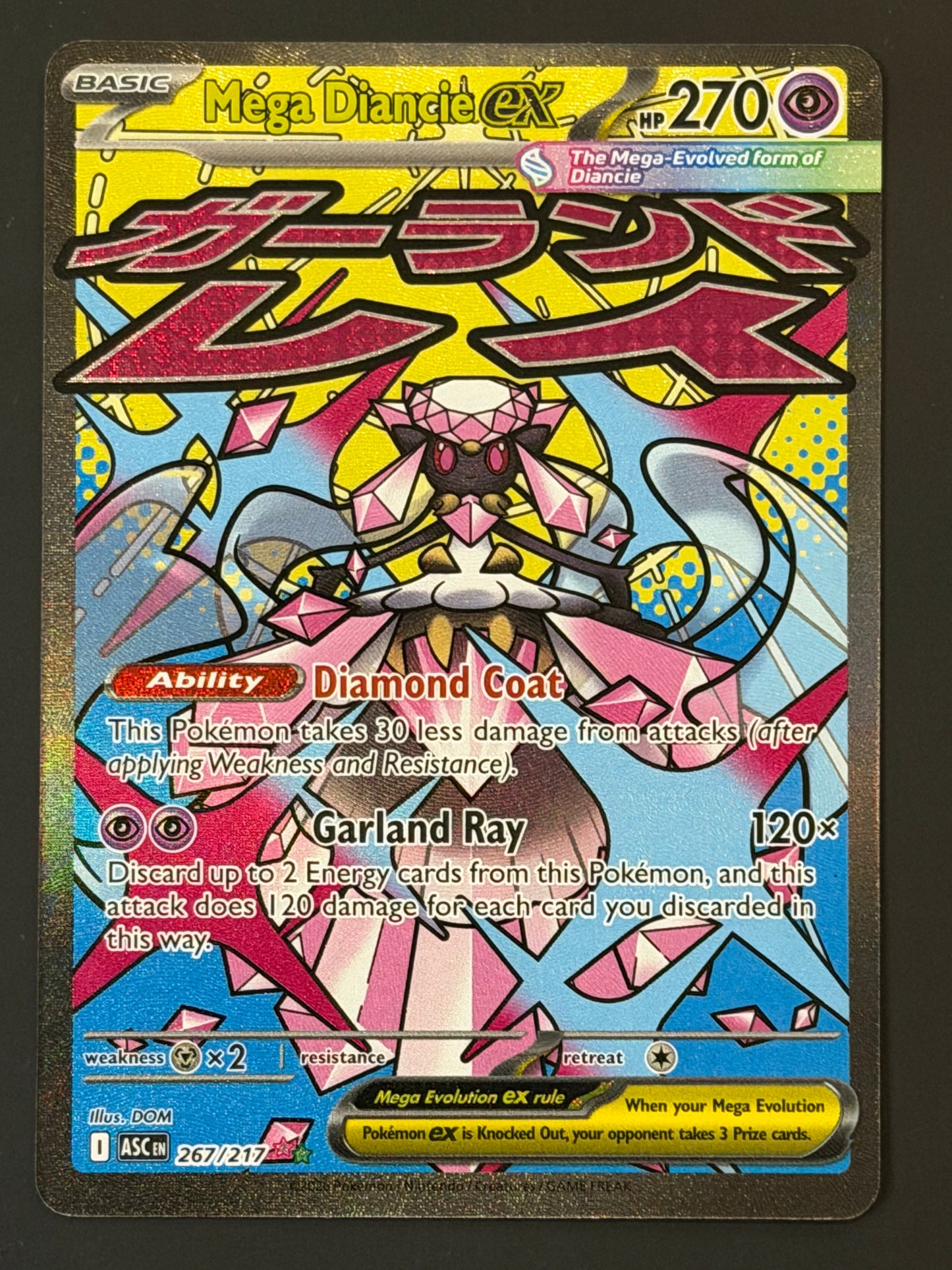 267/217 Mega Diancie ex - Pokémon Ascended Heroes Mega Attack Rare