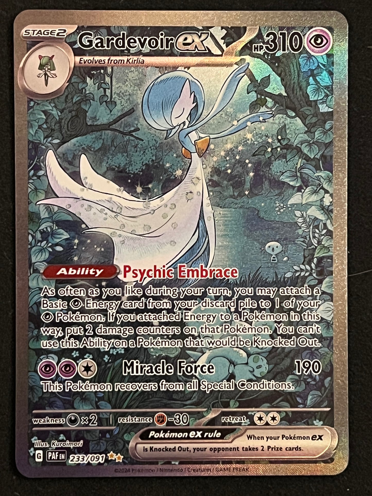233/091 Gardevoir Ex - Pokémon Paldean Fates Special Illustration Rare