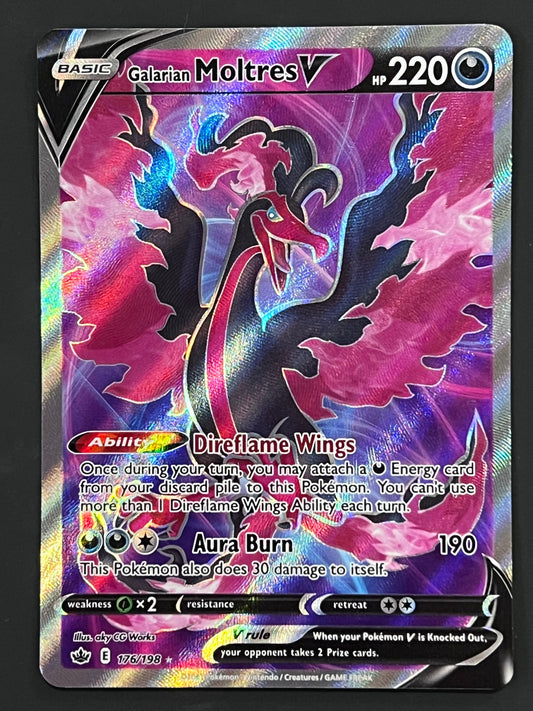 176/198 Galarian Moltres V - Pokémon Chilling Reign Full Art