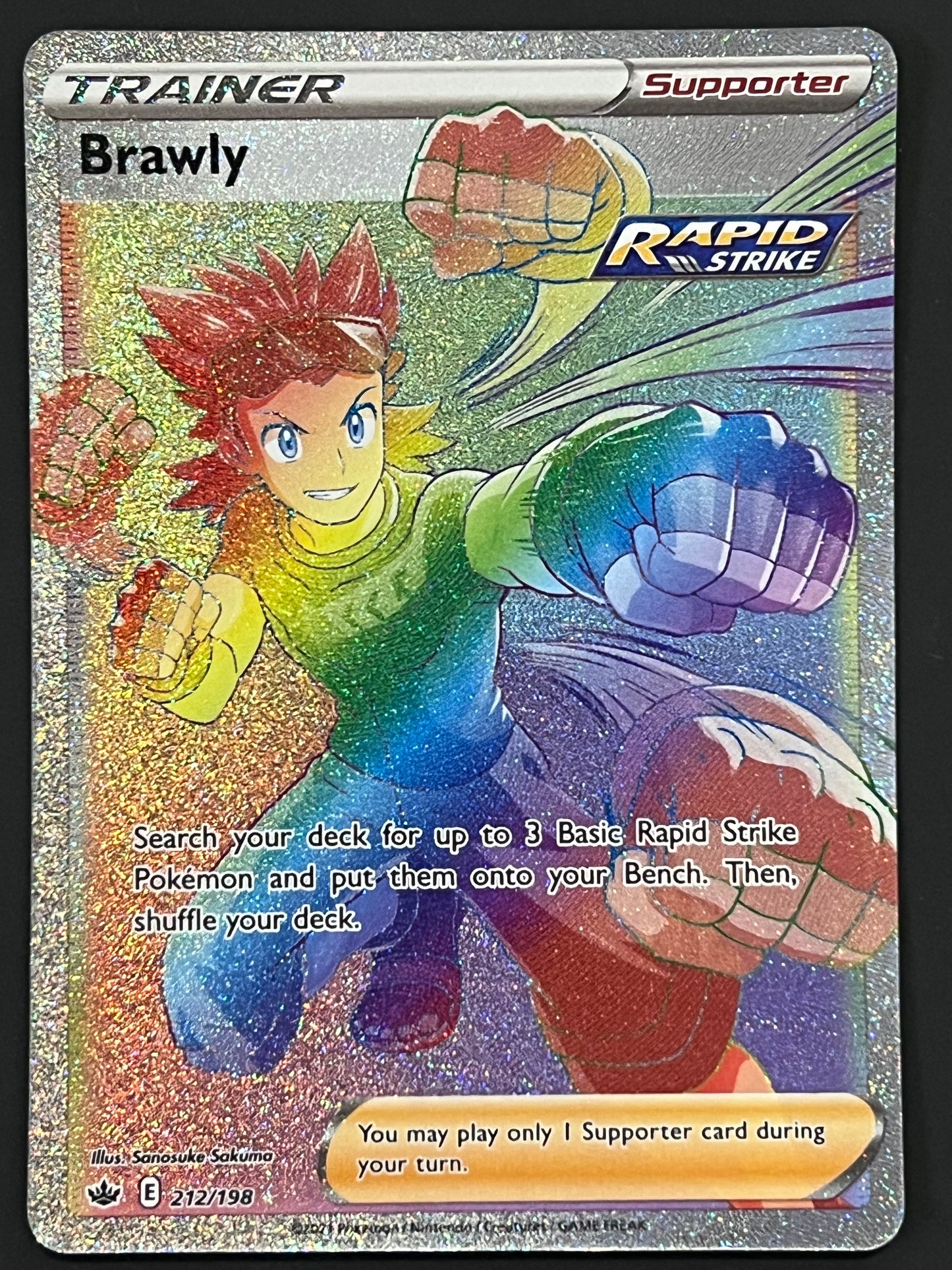 212/198 Brawly - Pokémon Chilling Reign Rainbow Secret Rare