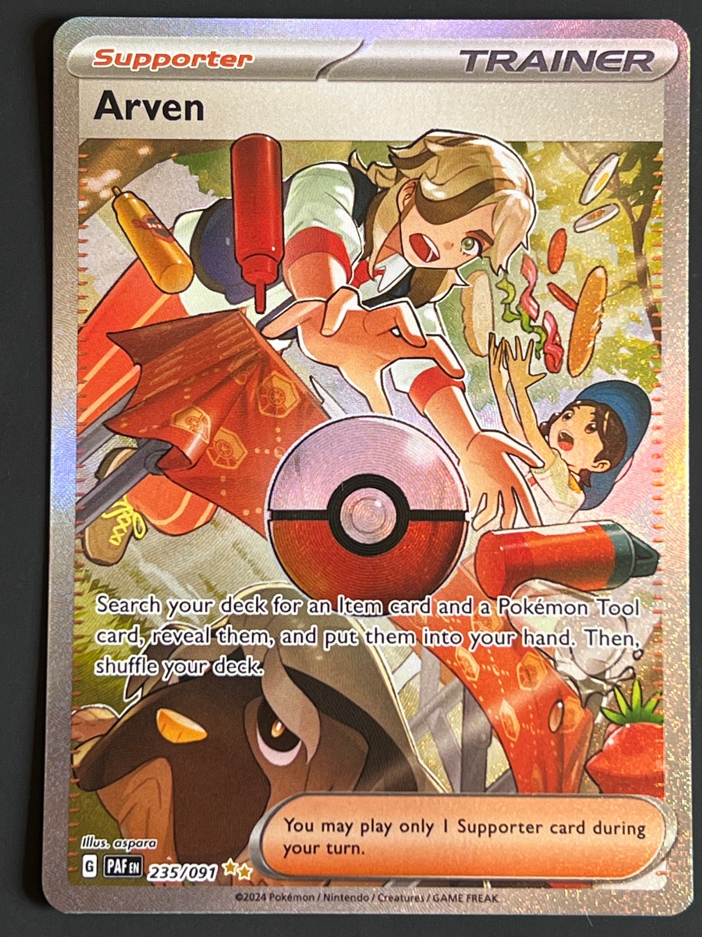 235/091 Arven - Pokémon Paldean Fates Special Illustration Rare
