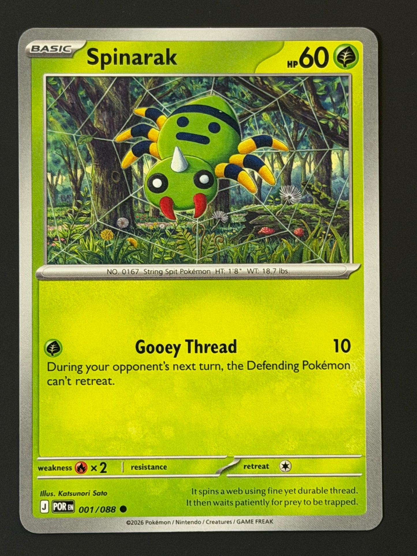 001/088 Spinarak - Pokémon Perfect Order Common
