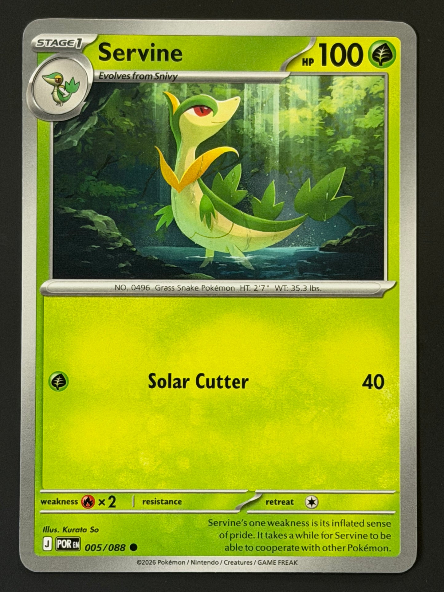 005/088 Servine - Pokémon Perfect Order Common