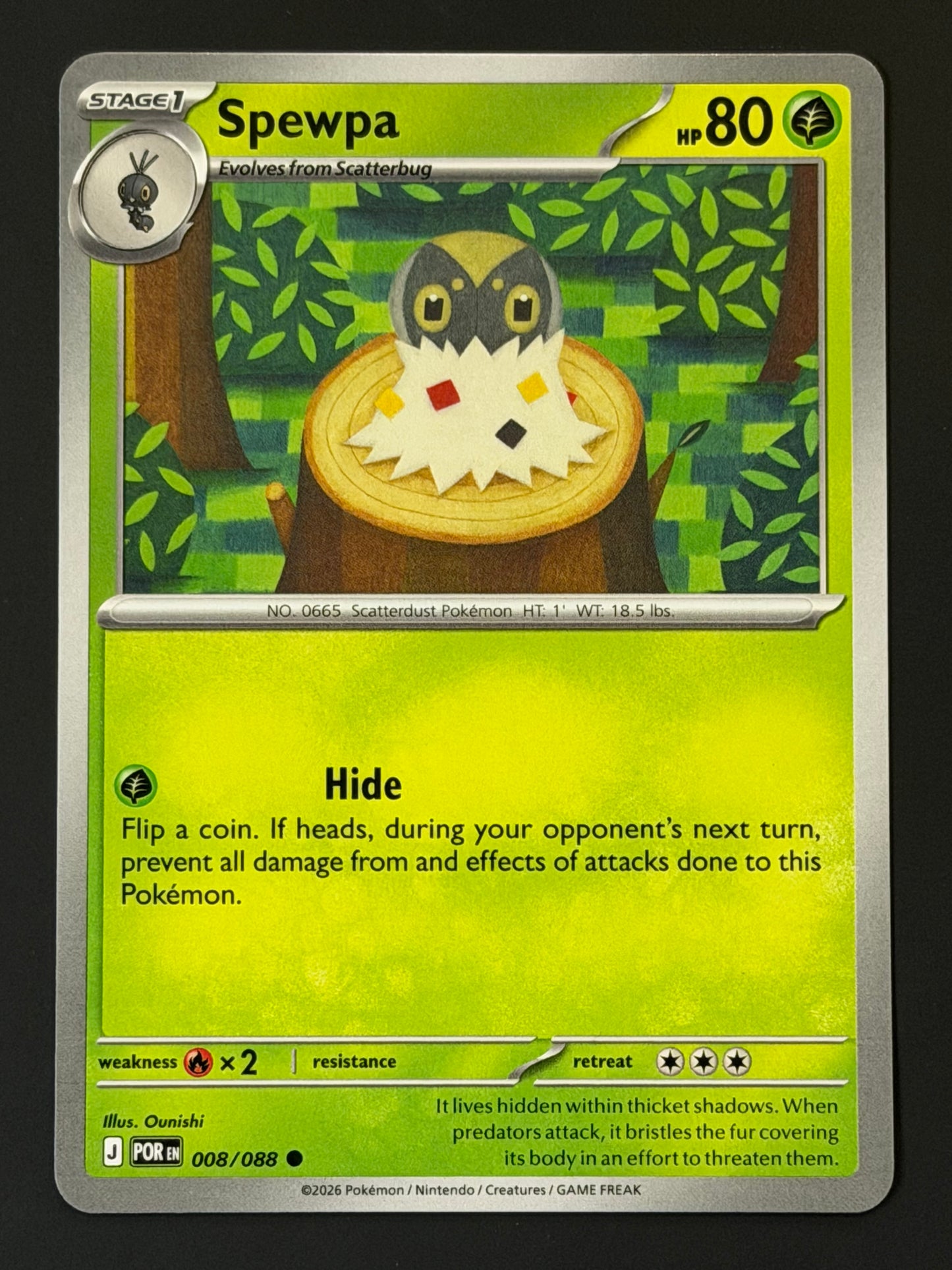 008/088 Spewpa - Pokémon Perfect Order Common
