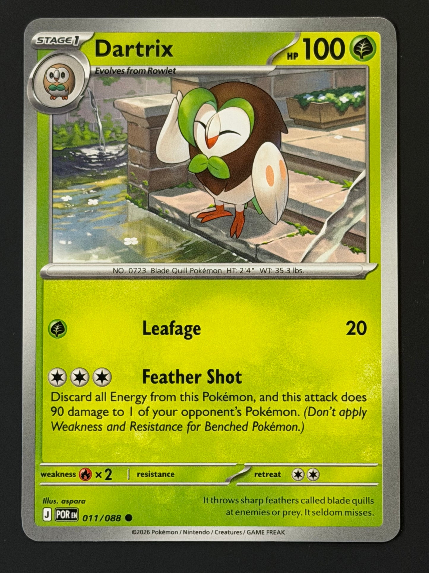 011/088 Dartrix - Pokémon Perfect Order Common