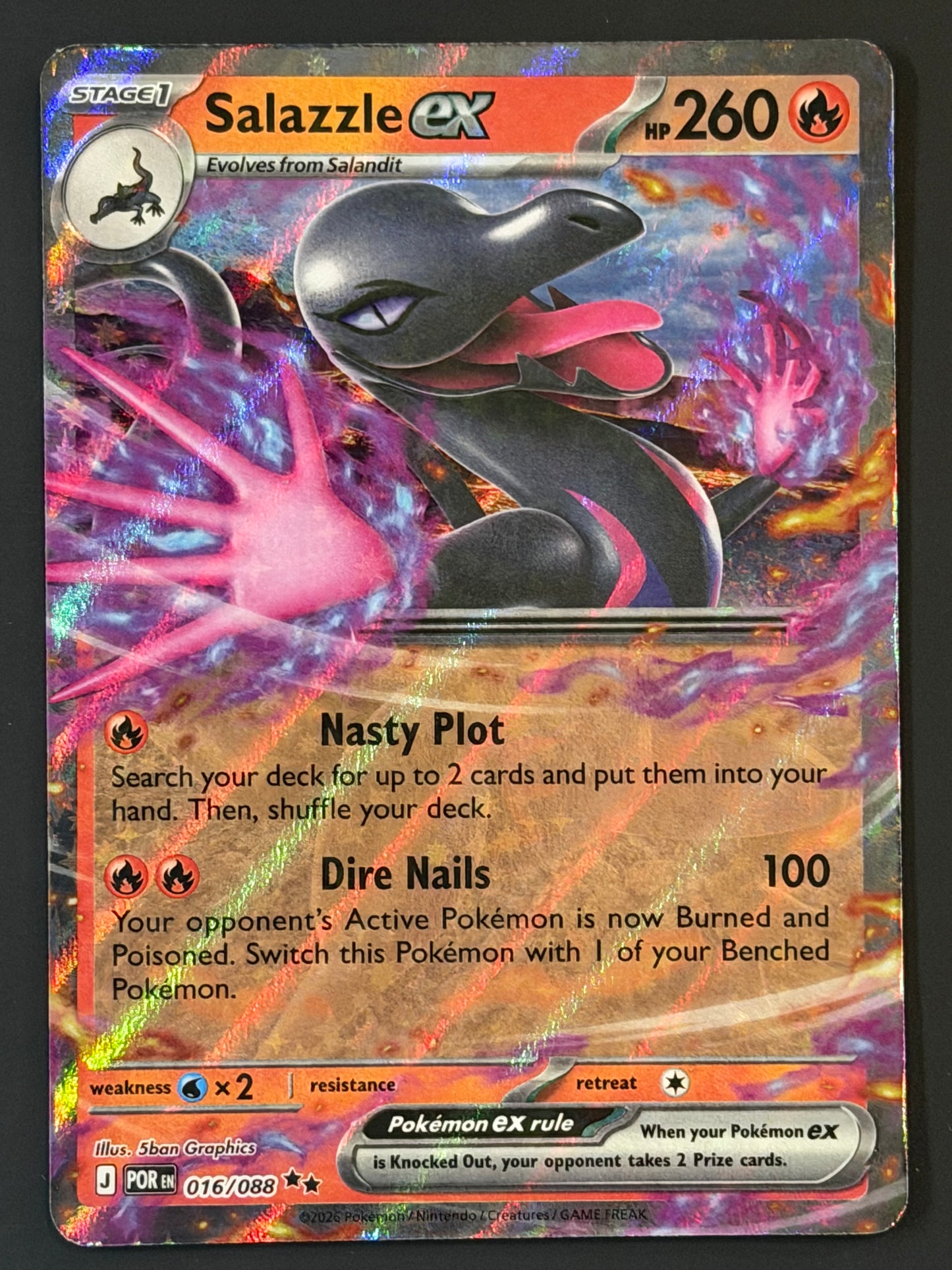 016/088 Salazzle ex - Pokémon Perfect Order Double Rare