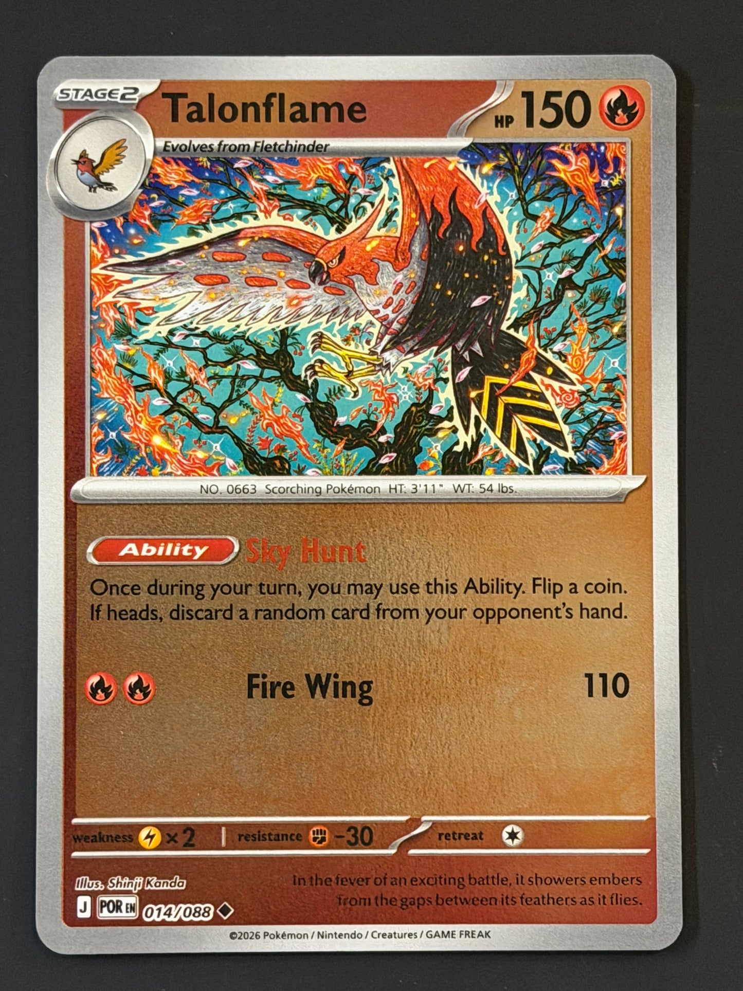 014/088 Talonflame - Pokémon Perfect Order Uncommon Reverse
