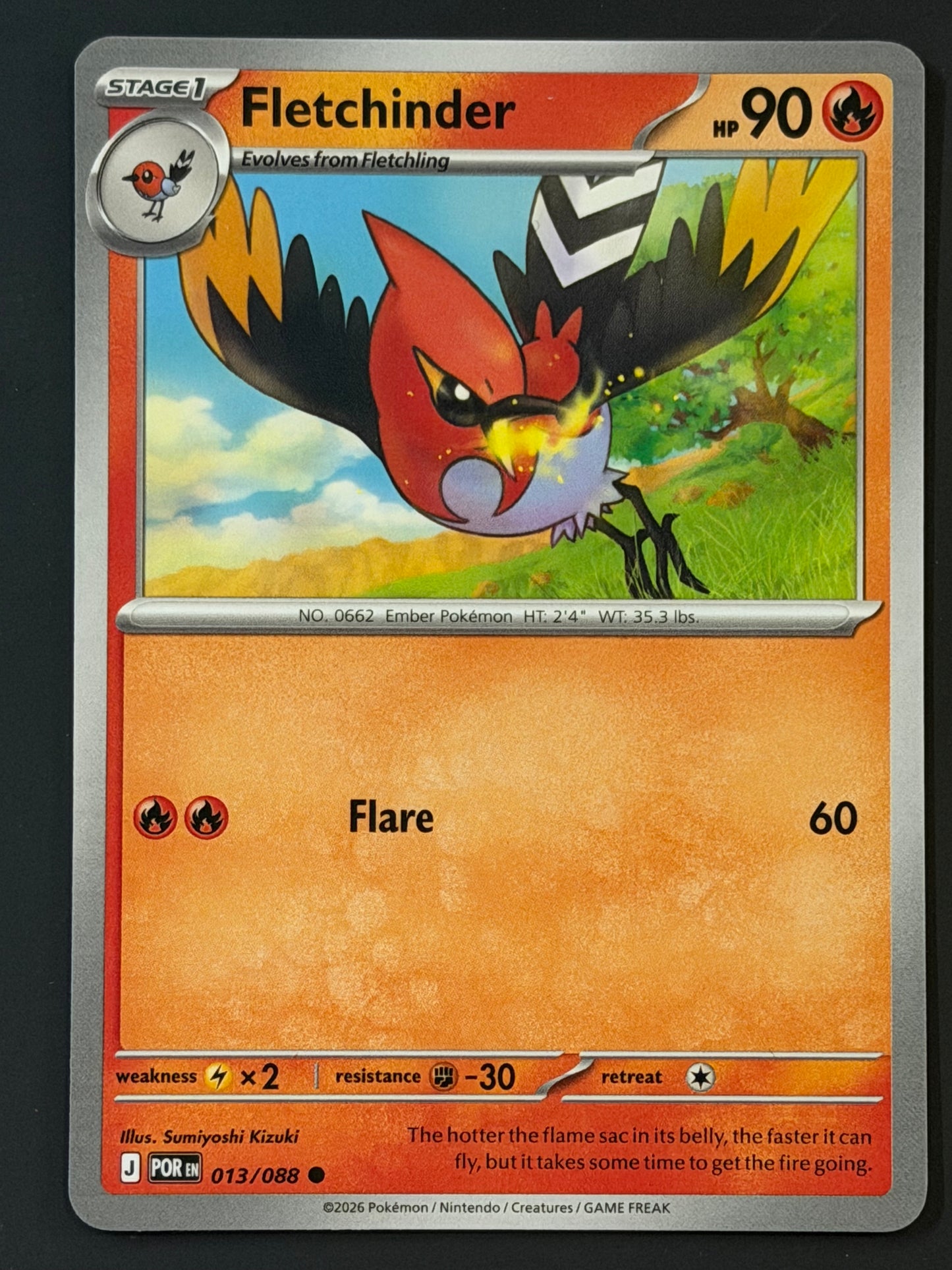 013/088 Fletchinder - Pokémon Perfect Order Common