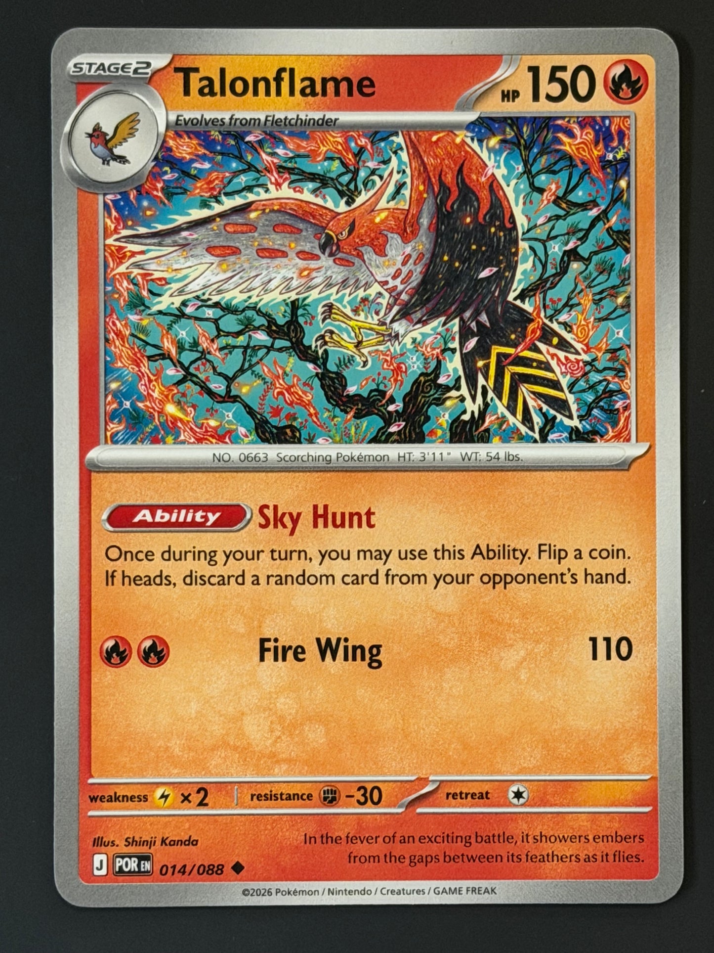 014/088 Talonflame - Pokémon Perfect Order Uncommon