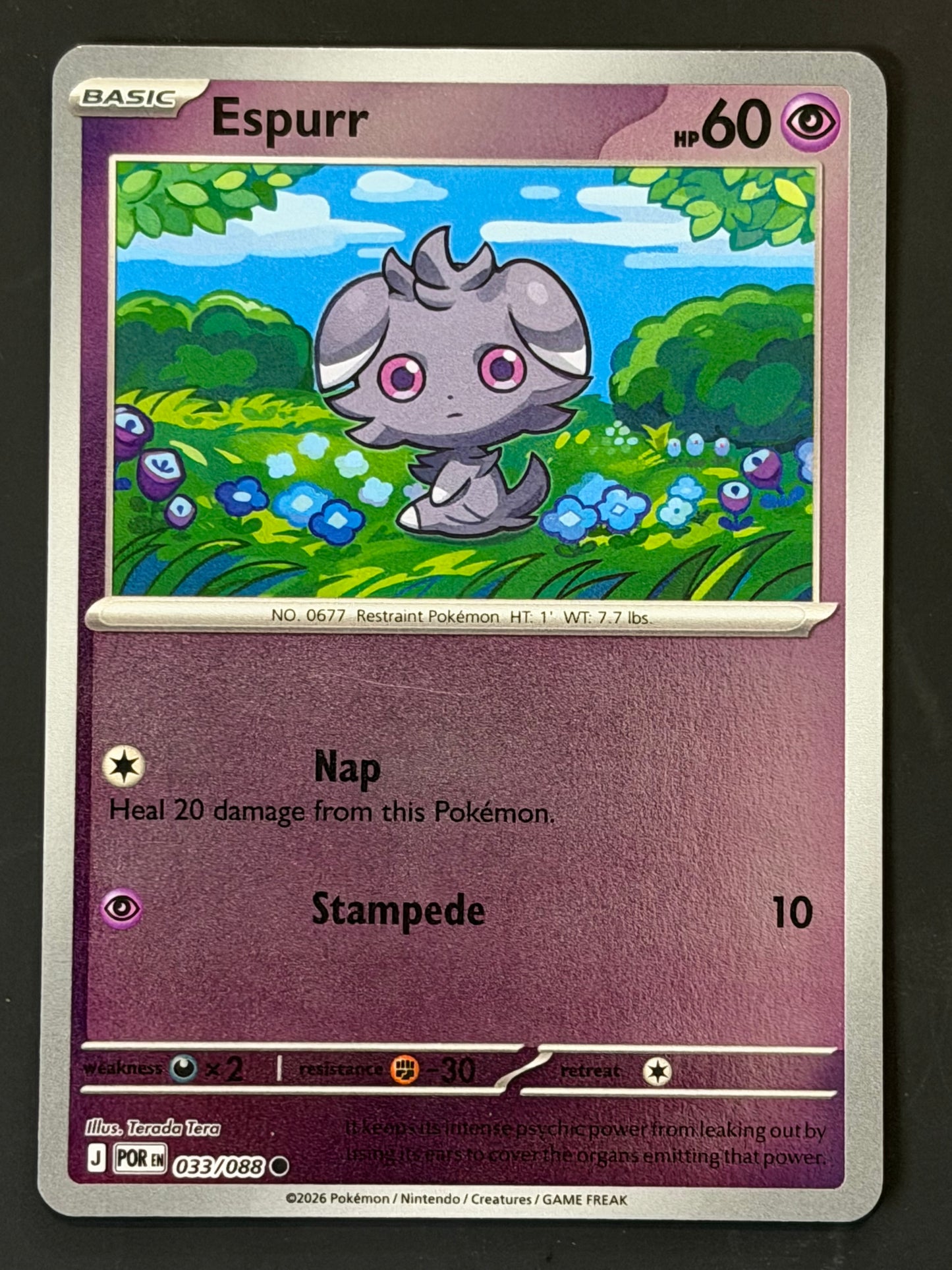 033/088 Espurr - Pokémon Perfect Order Common Reverse
