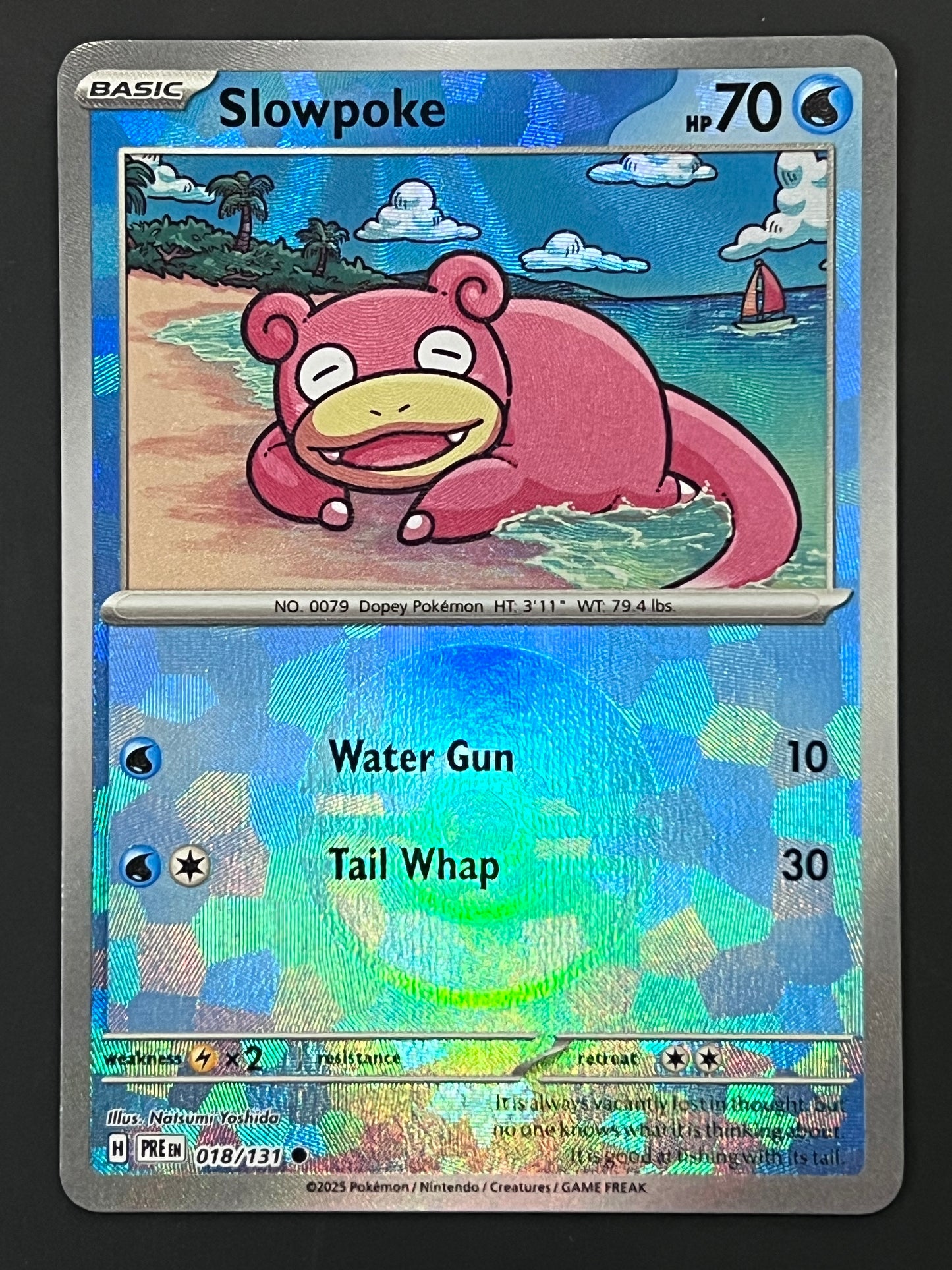 018/131 Slowpoke - Pokémon Prismatic Evolutions Common Reverse POKEBALL