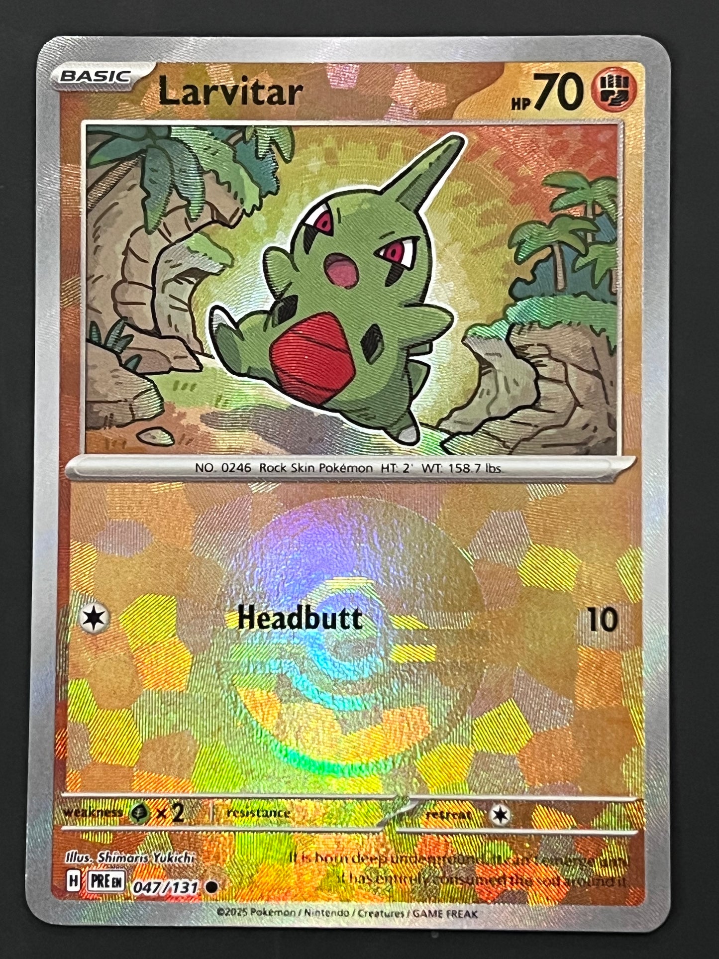 047/131 Larvitar - Pokémon Prismatic Evolutions Common Reverse POKEBALL