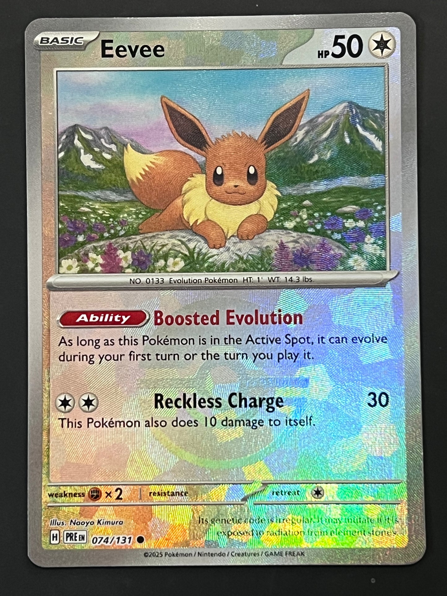 074/131 Eevee - Pokémon Prismatic Evolutions Common Reverse POKEBALL