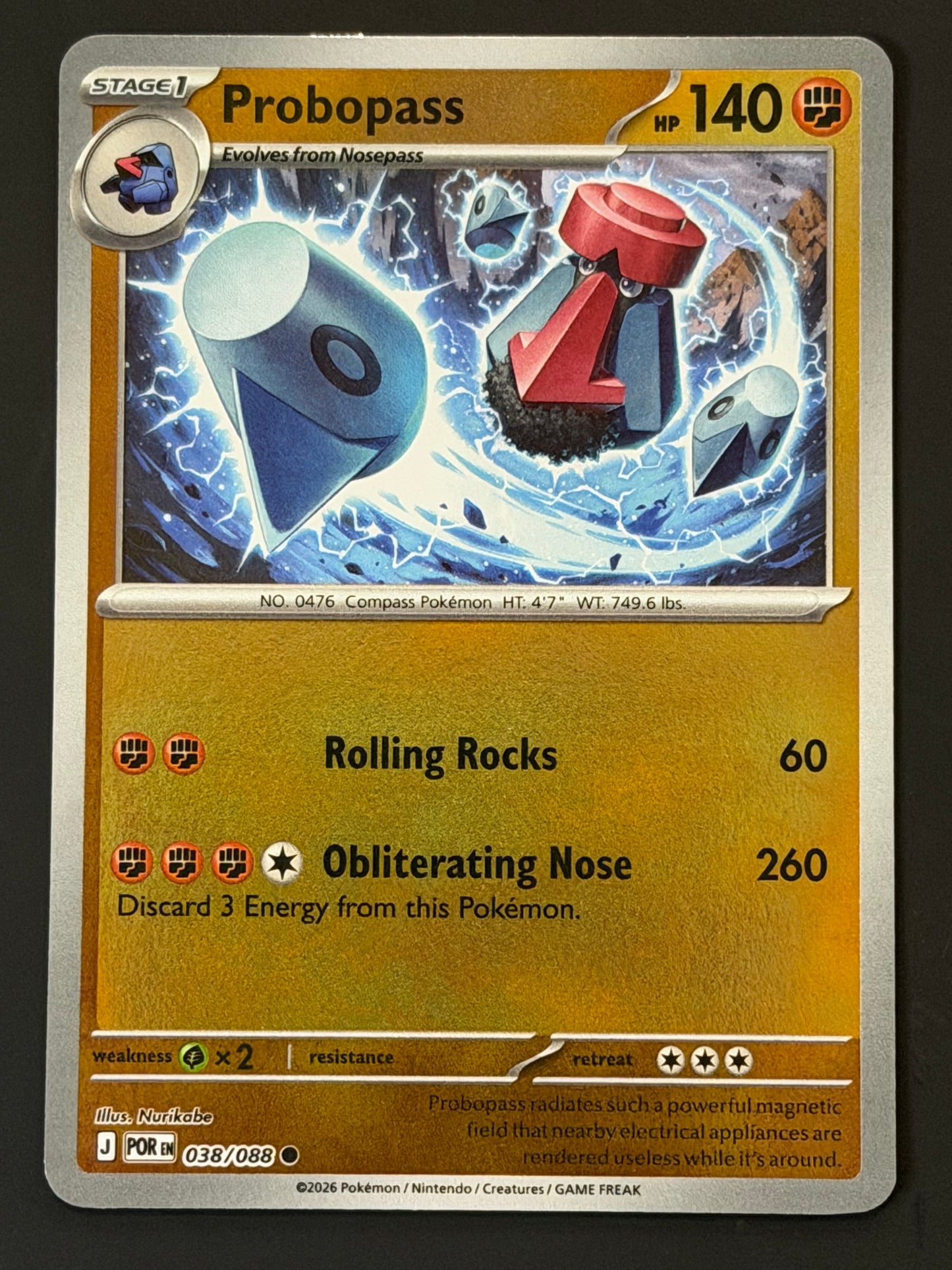 038/088 Probopass - Pokémon Perfect Order Common Reverse