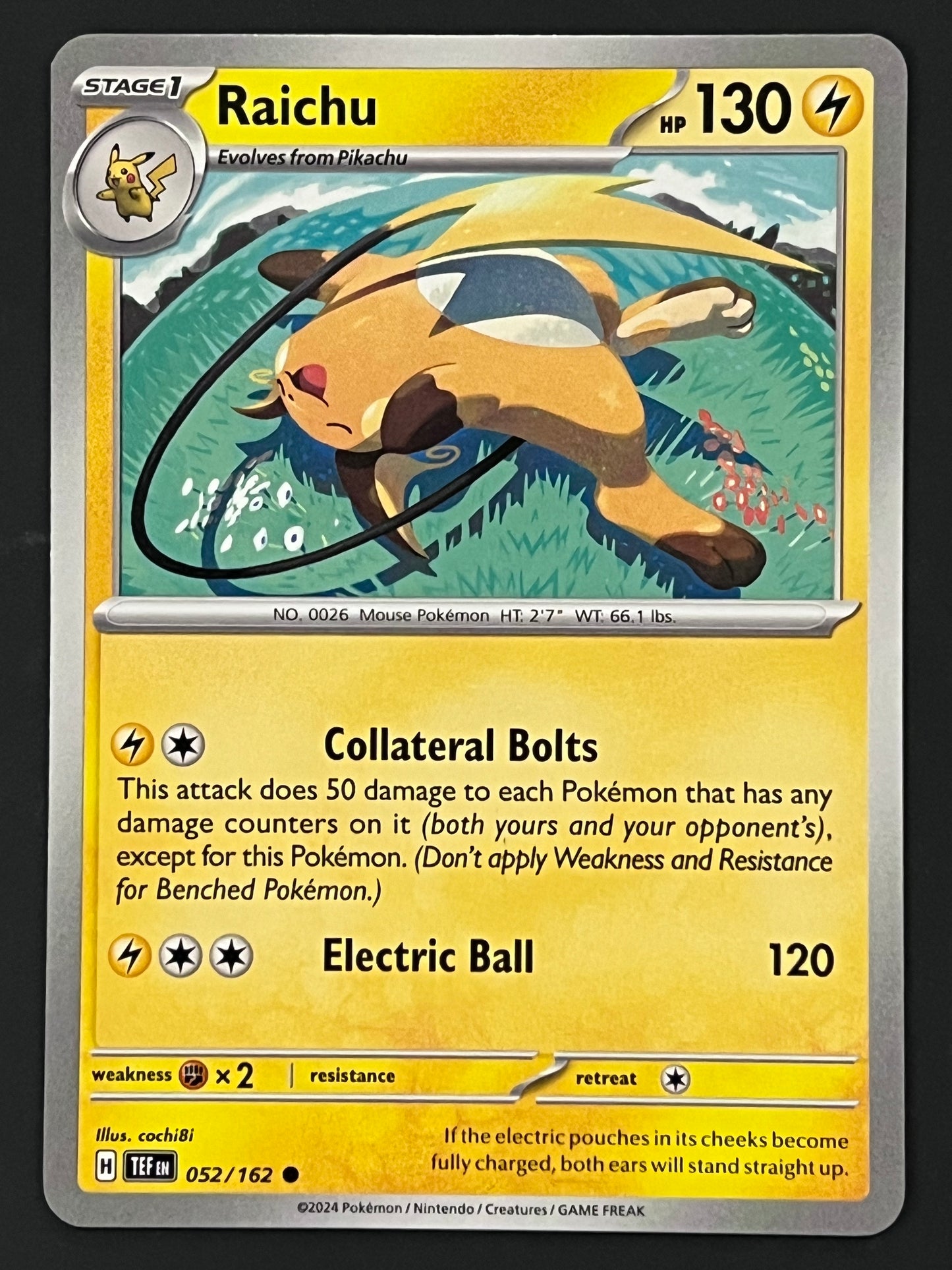 052/162 Raichu - Pokémon Temporal Forces Common