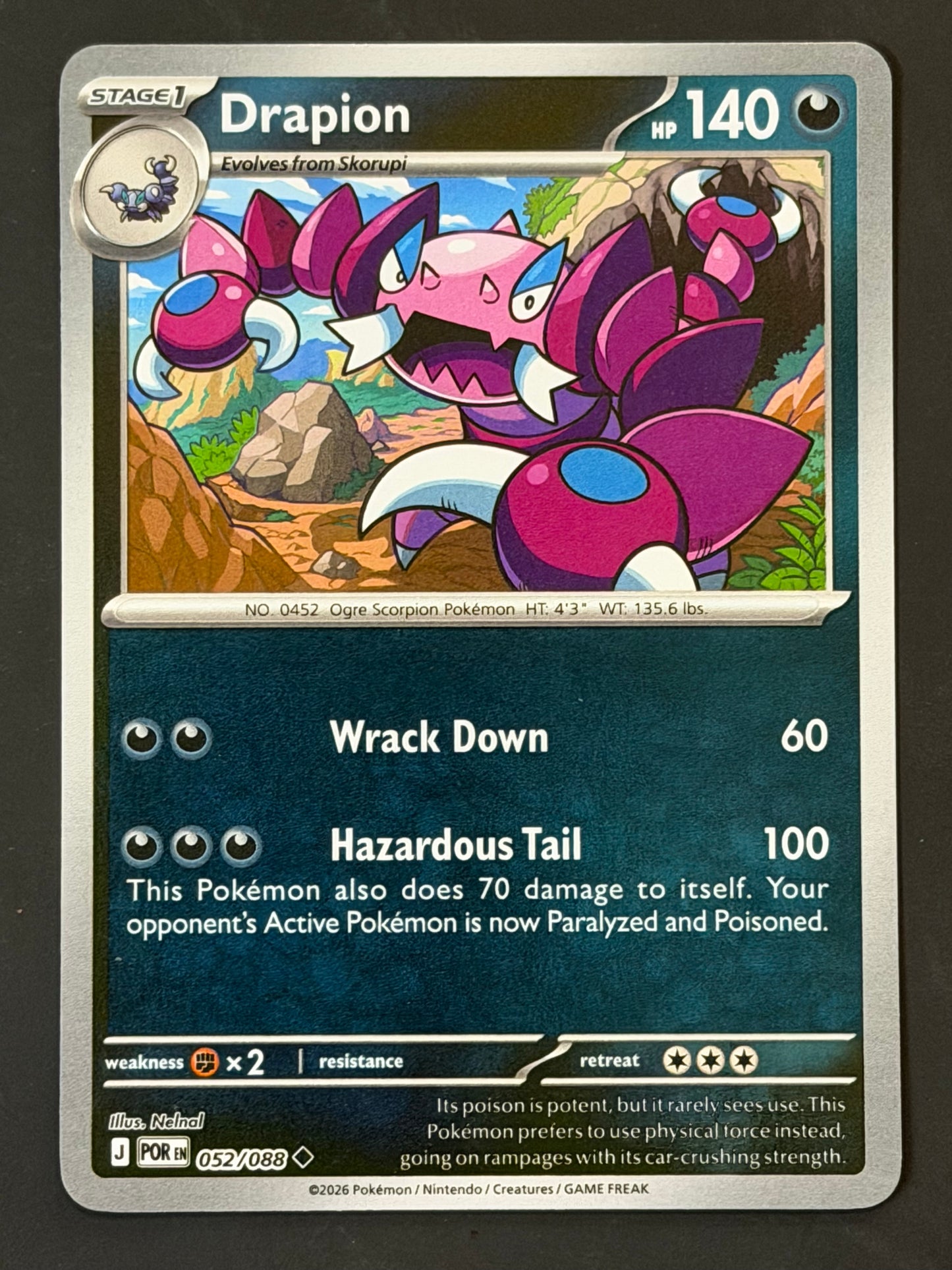 052/088 Drapion - Pokémon Perfect Order Uncommon Reverse