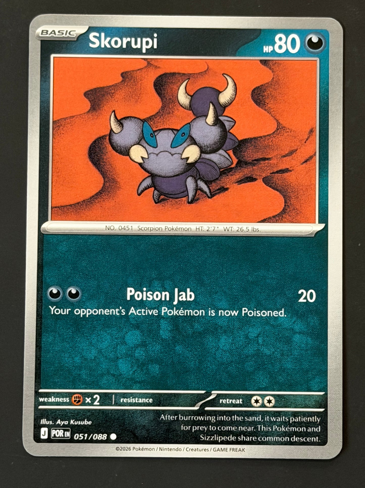 051/088 Skorupi - Pokémon Perfect Order Common