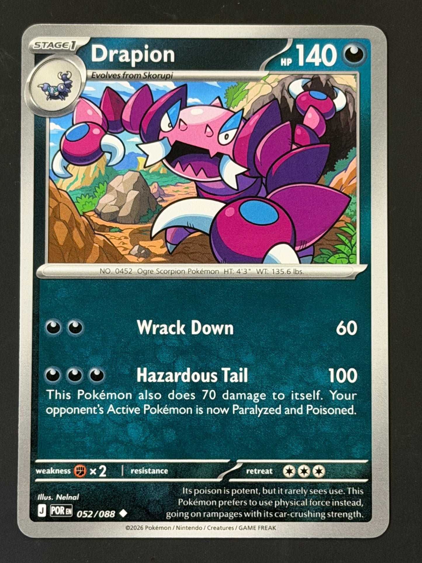 052/088 Drapion - Pokémon Perfect Order Uncommon