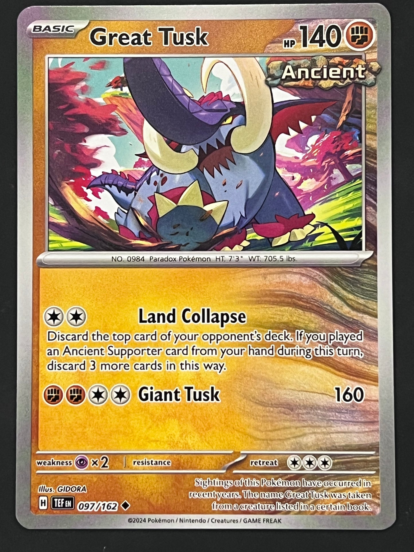 097/162 Great Tusk - Pokémon Temporal Forces Uncommon
