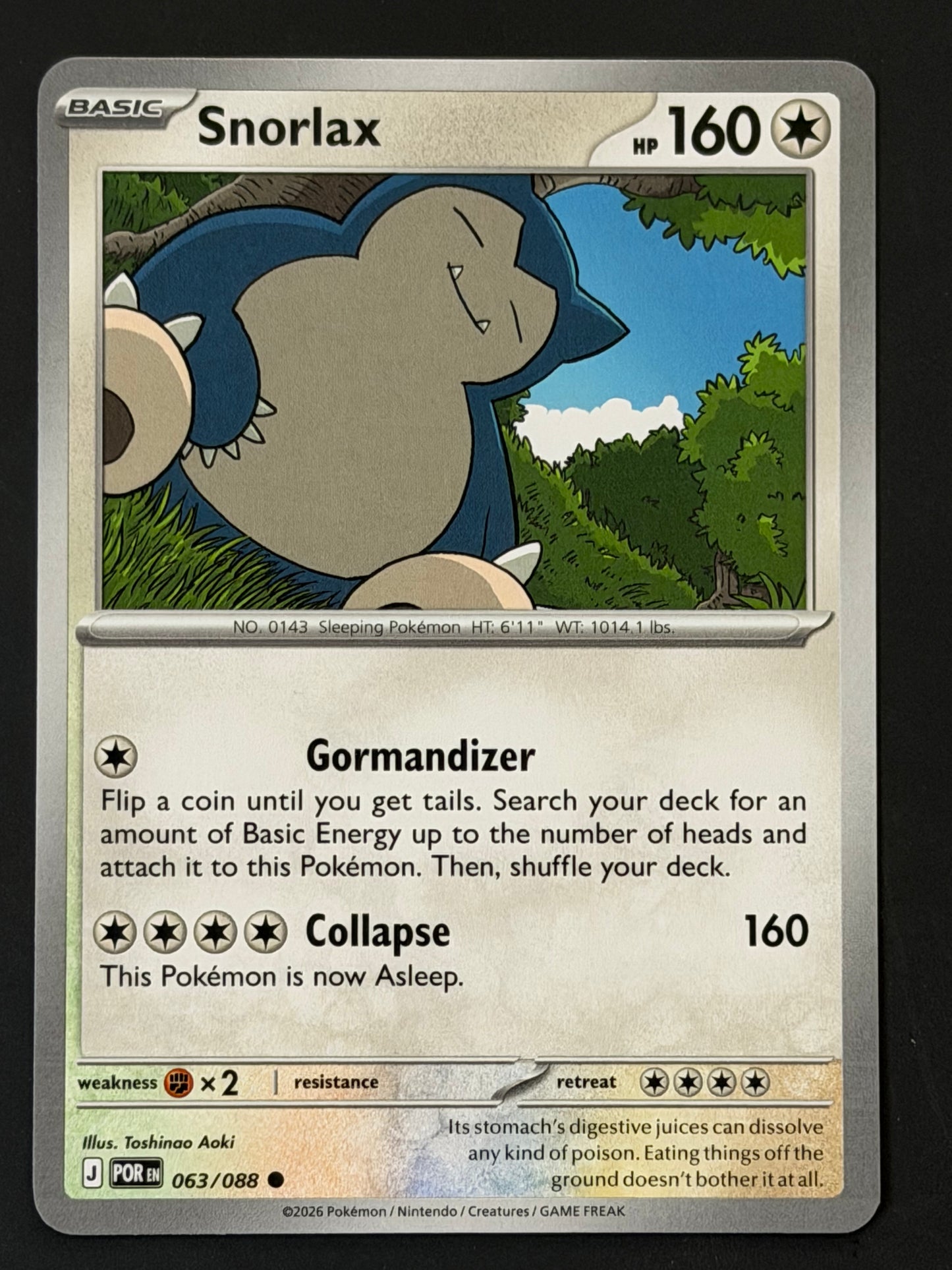063/088 Snorlax - Pokémon Perfect Order Common