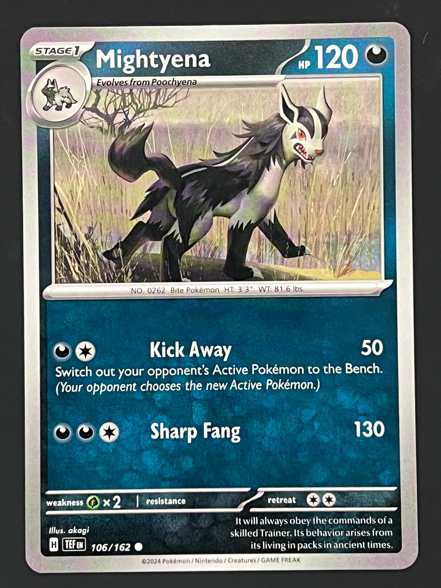 106/162 Mightyena - Pokémon Temporal Forces Common