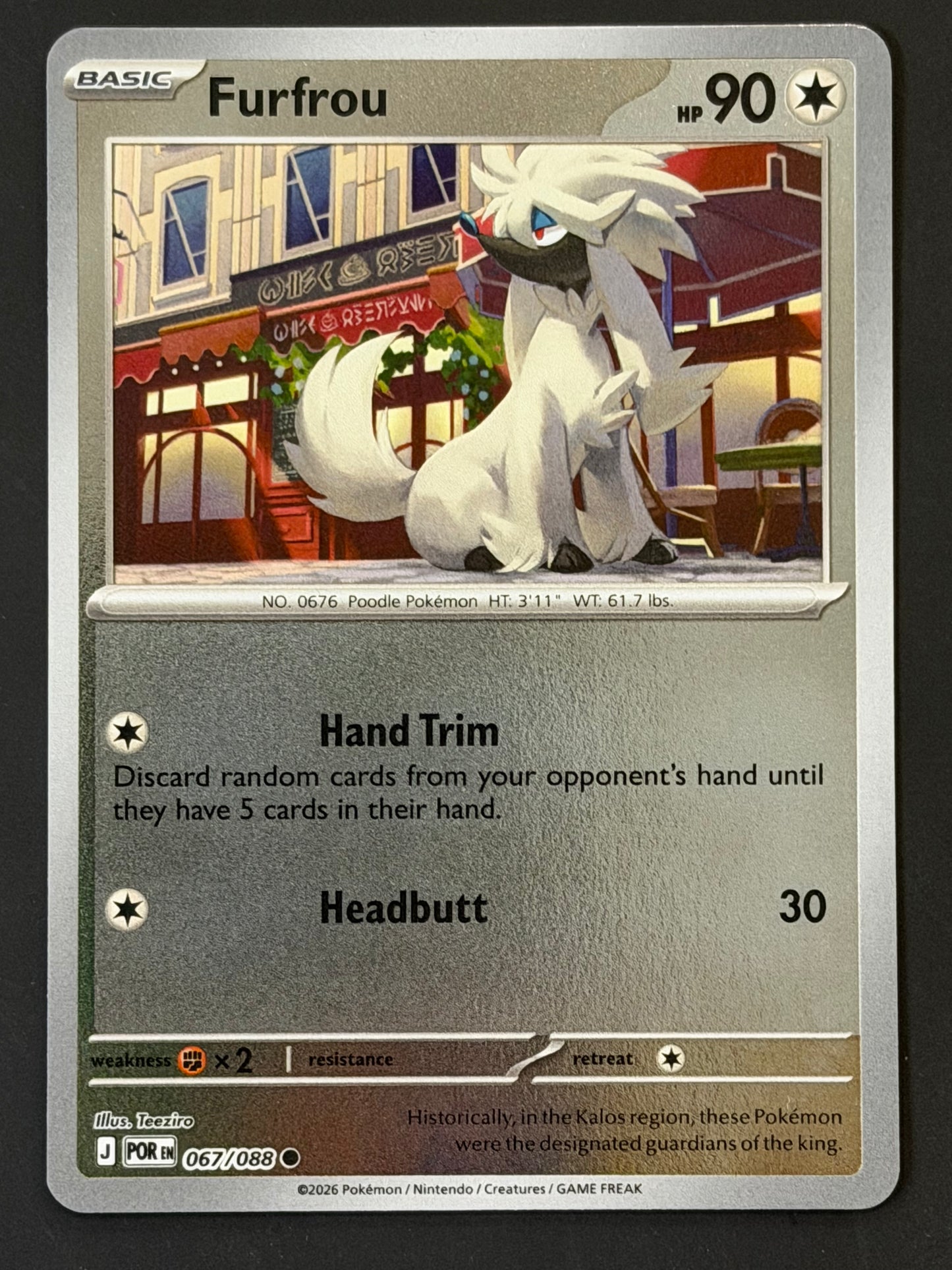 067/088 Furfrou - Pokémon Perfect Order Common Reverse