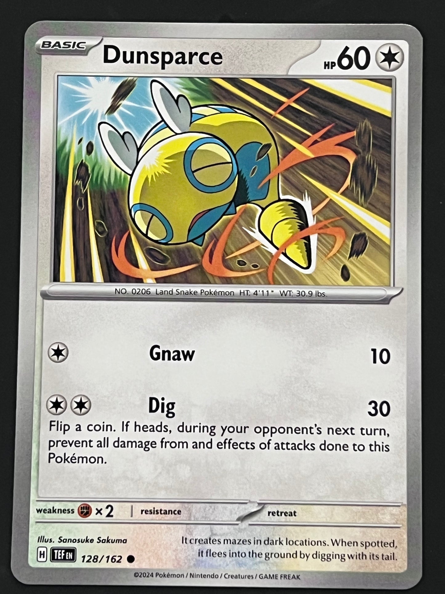 128/162 Dunsparce - Pokémon Temporal Forces Common