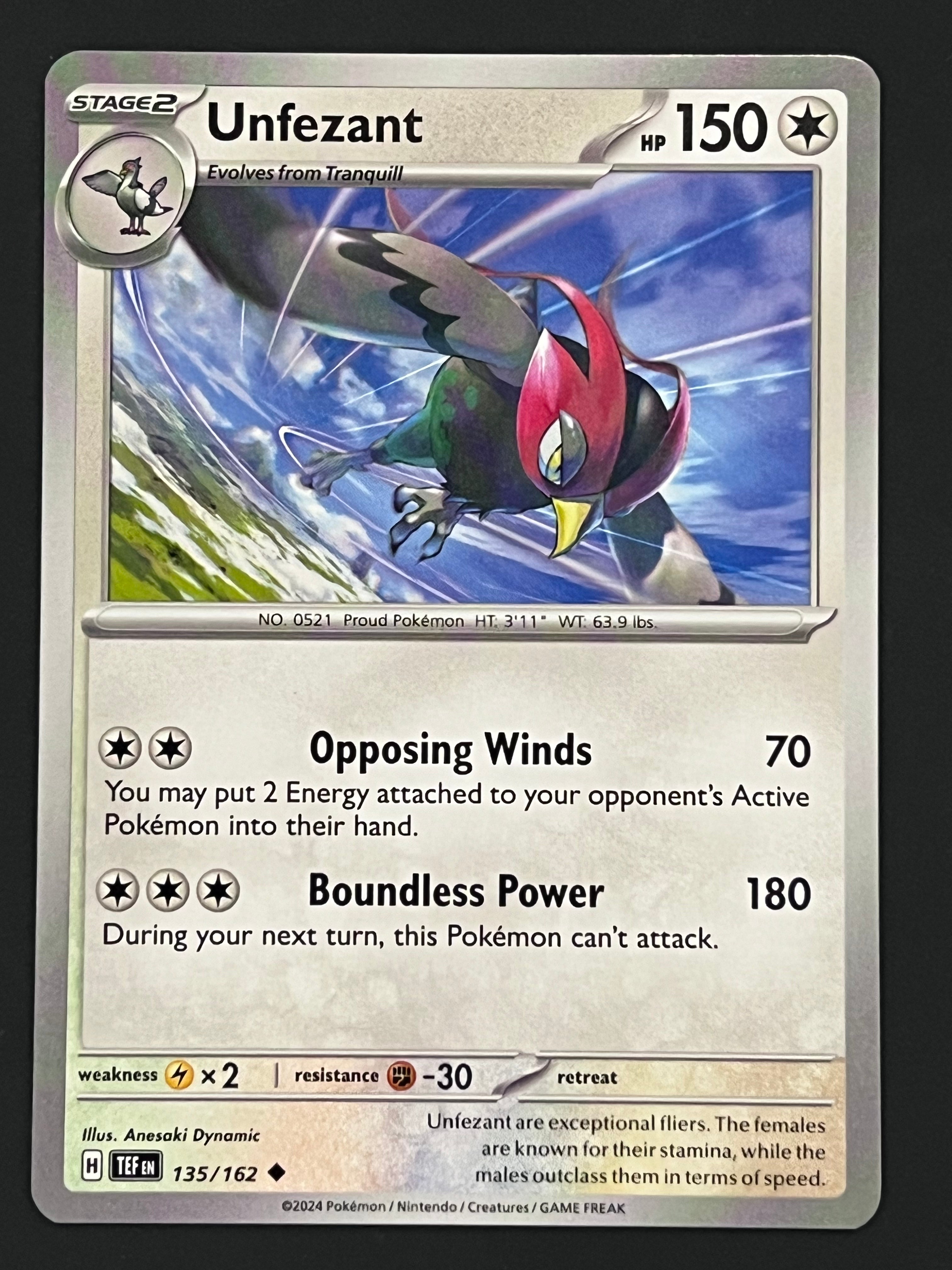 135/162 Unfezant - Pokmon Temporal Forces Uncommon Jarvvos 135/162 Unfezant - Pokmon Temporal Forces Uncommon Jarvvos