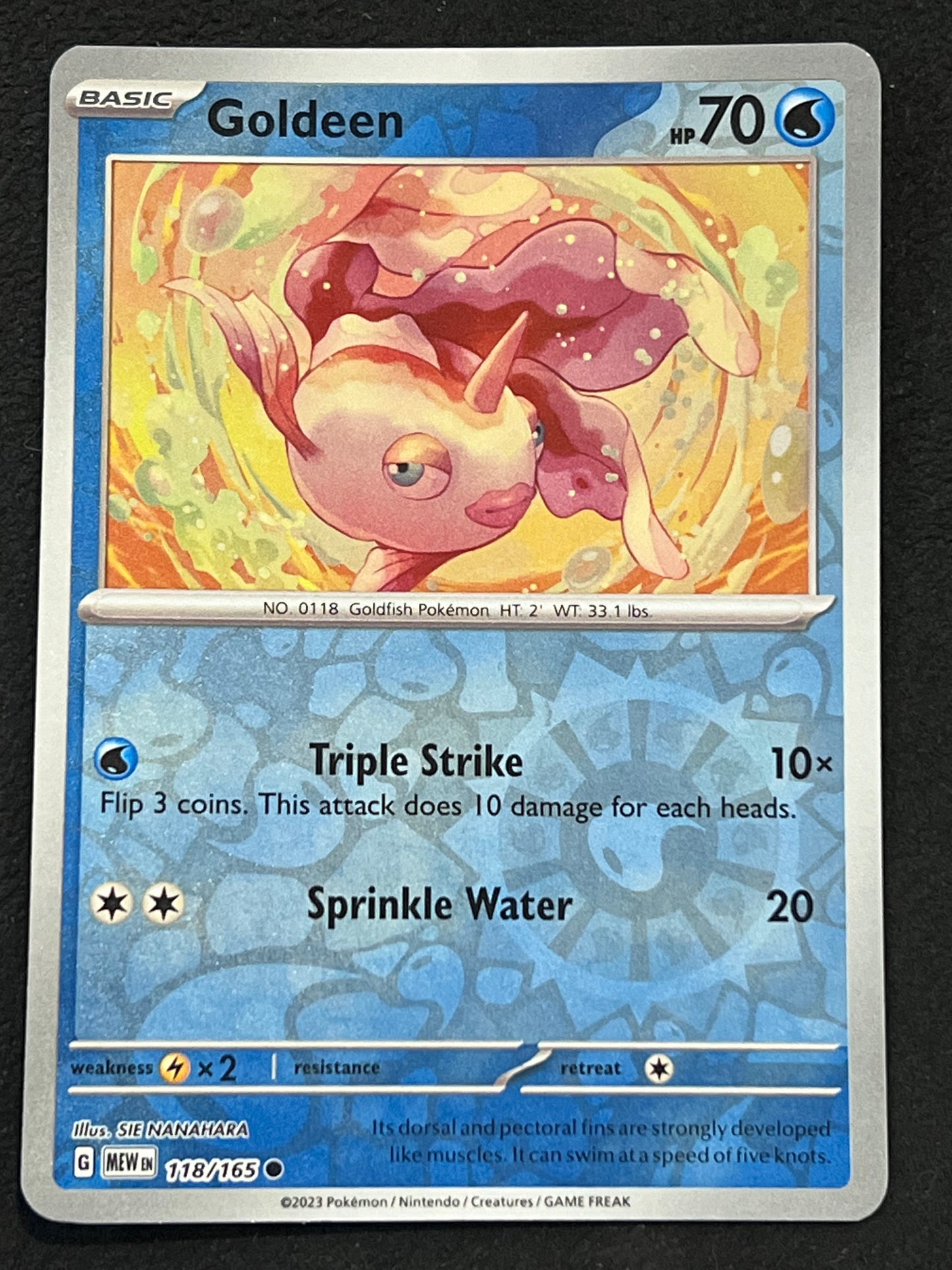 118/165 Goldeen - Pokémon 151 Common Reverse