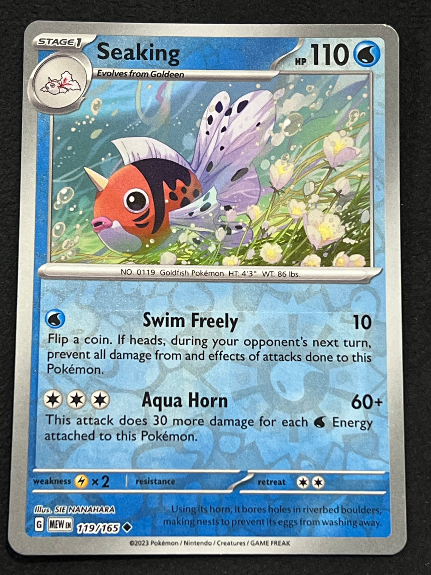 119/165 Seaking - Pokémon 151 Uncommon Reverse