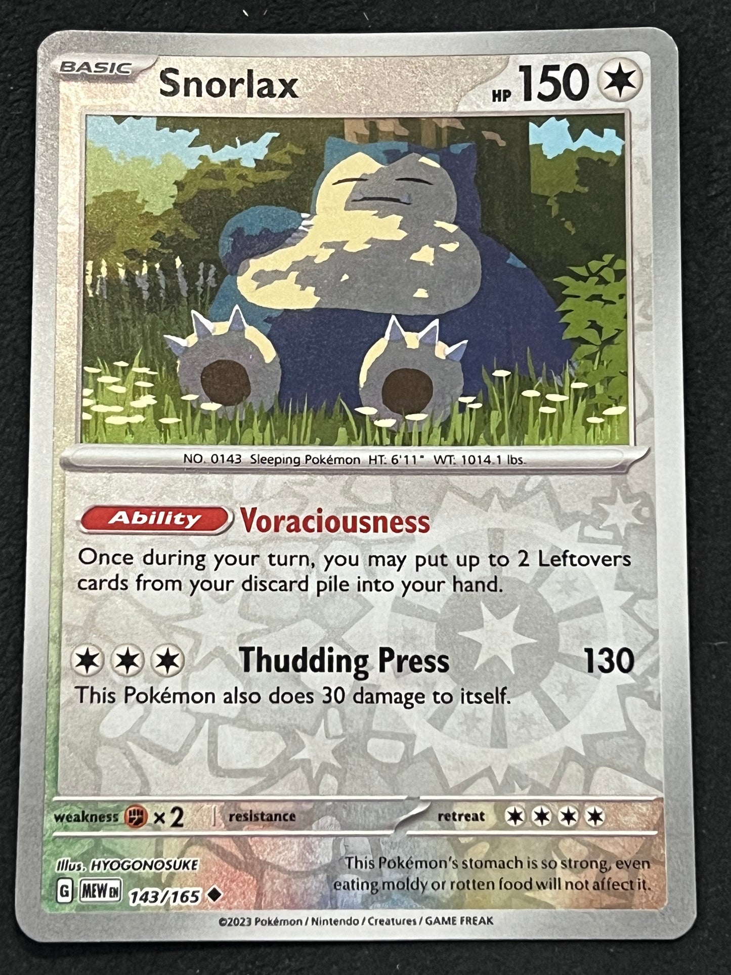 143/165 Snorlax - Pokémon 151 Uncommon Reverse