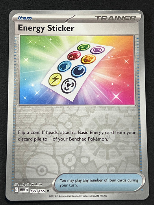 159/165 Energy Sticker - Pokémon 151 Uncommon Reverse