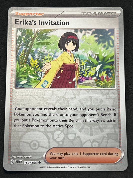 160/165 Erika’s Invitation - Pokémon 151 Uncommon Reverse