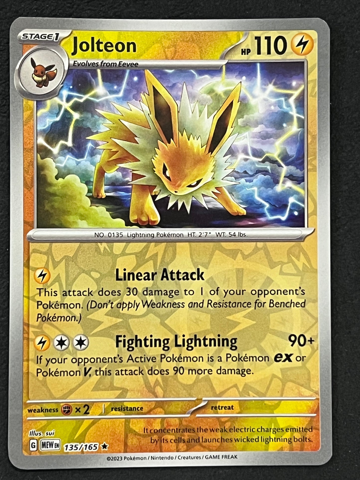 135/165 Jolteon - Pokémon 151 Rare Reverse