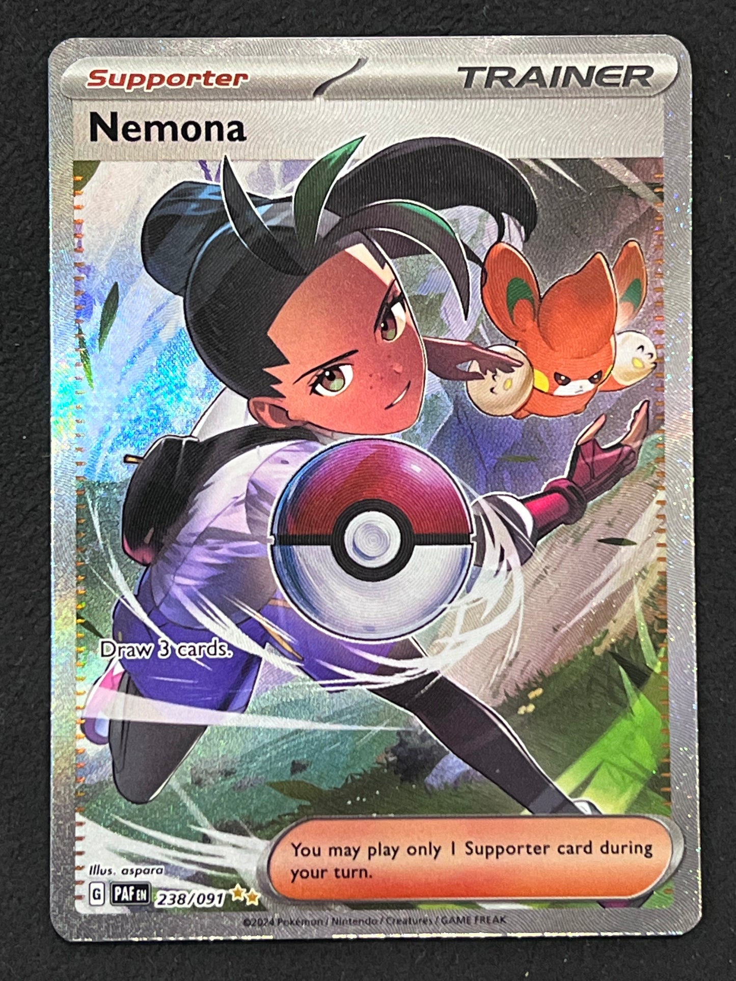 238/091 Nemona - Pokémon Paldean Fates Special Illustration Rare