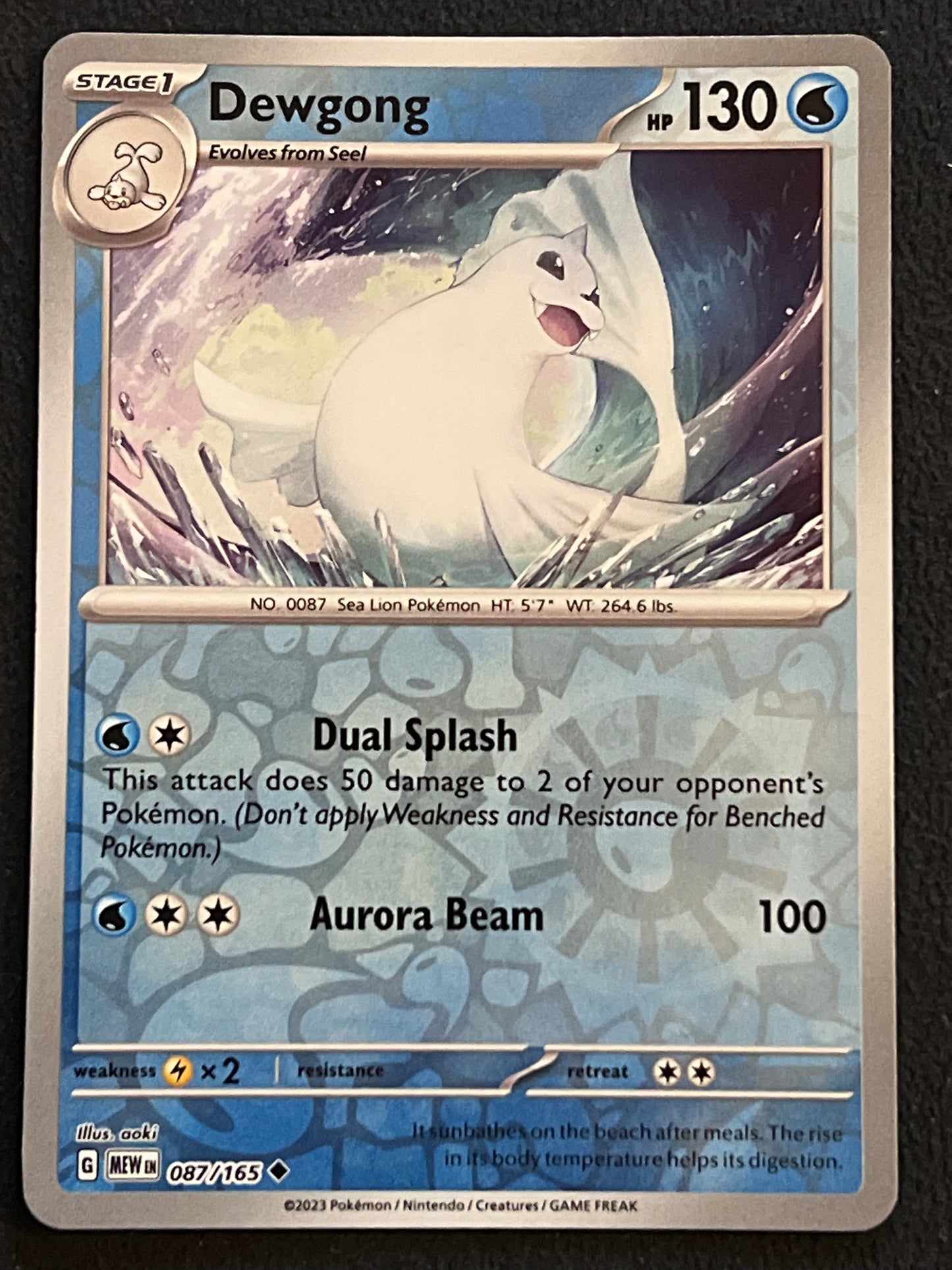 087/165 Dewgong - Pokémon 151 Uncommon Reverse