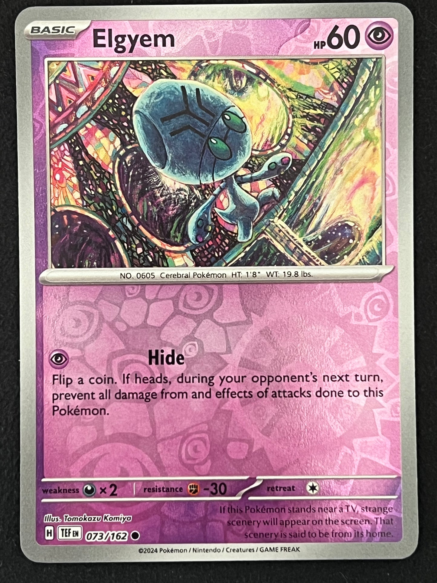 073/162 Elgyem - Pokémon Temporal Forces Common Reverse