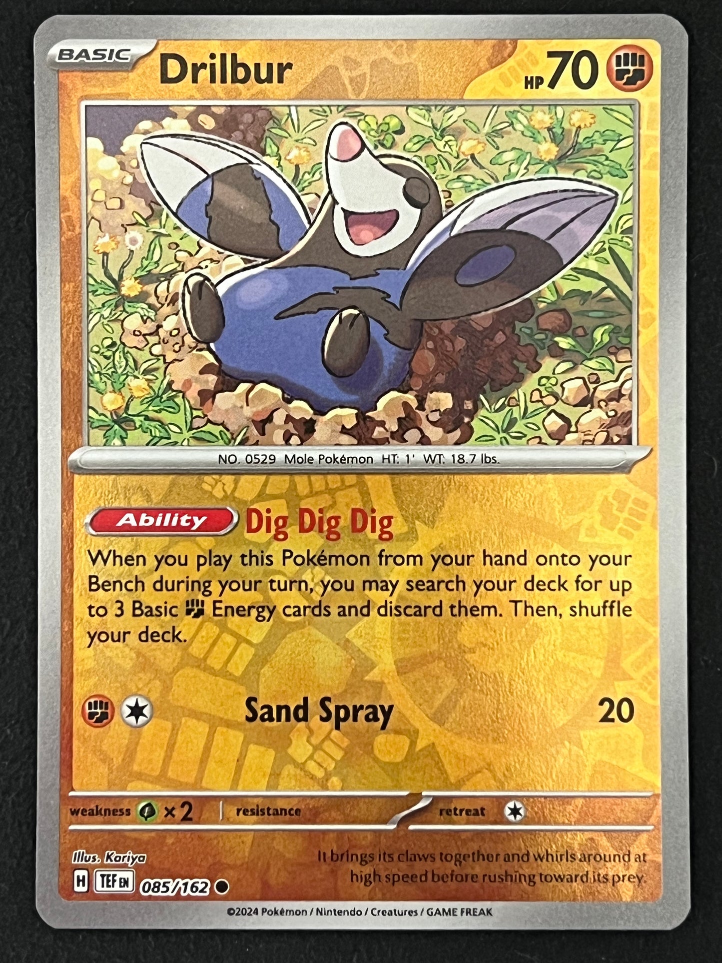 085/162 Drilbur - Pokémon Temporal Forces Common Reverse