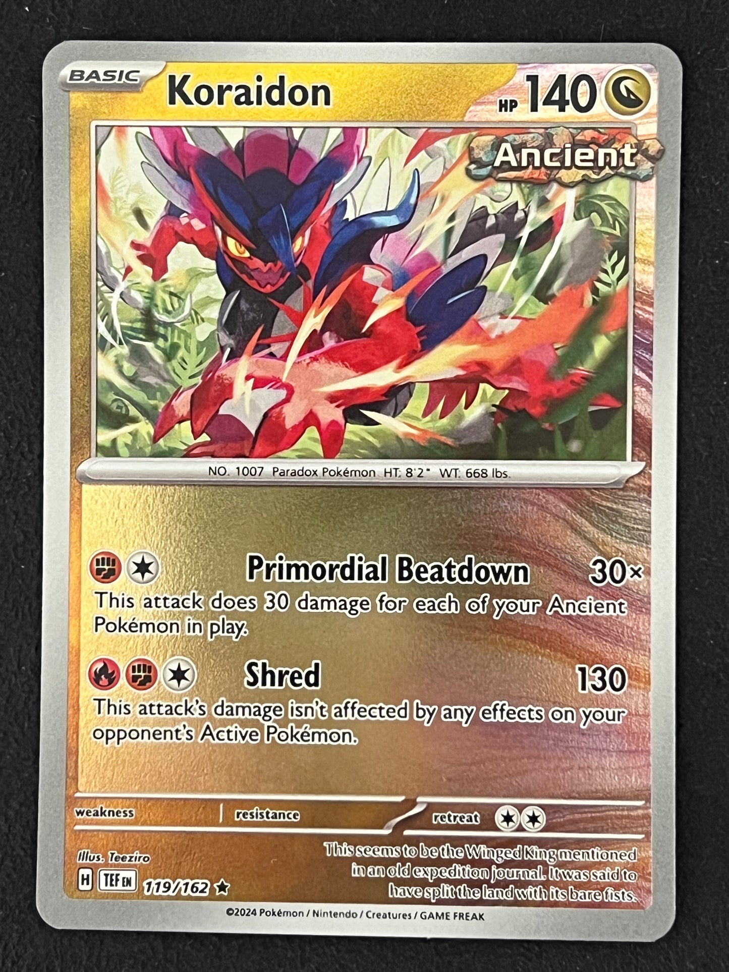 119/162 Koraidon - Pokémon Temporal Forces Rare Reverse