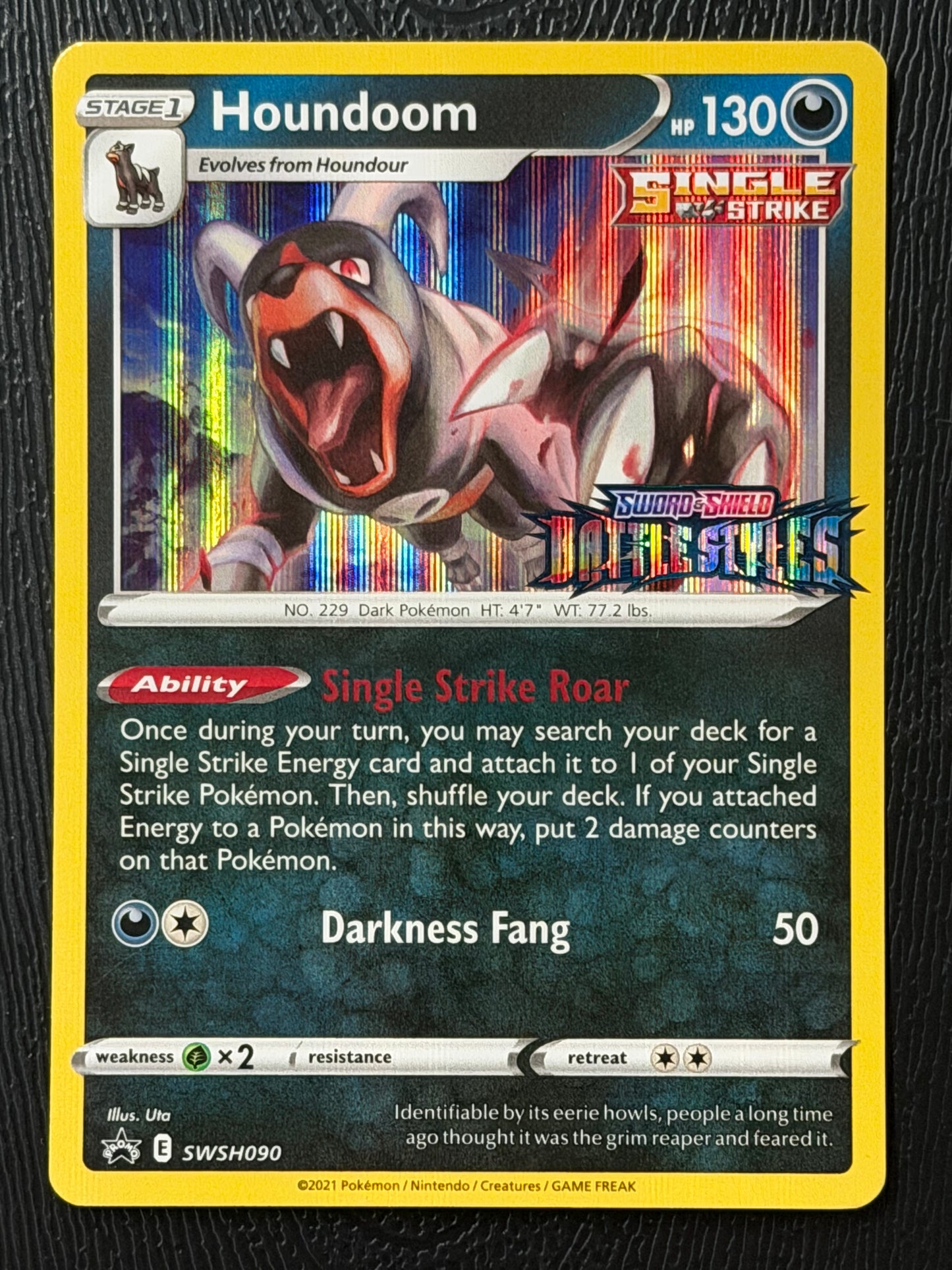 SWSH090 Houndoom - Stamped Black Star Promo