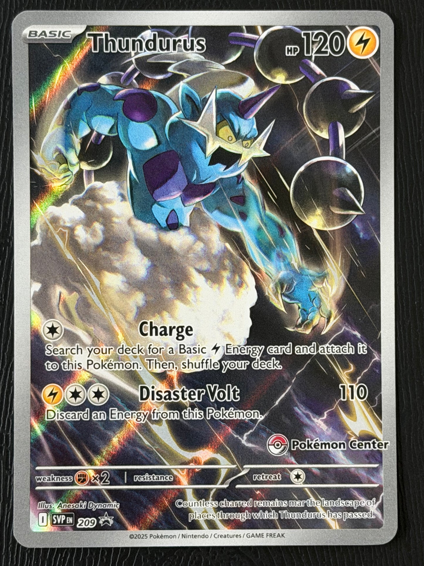 SVP209 Thundurus - PC Stamped Black Star Promo
