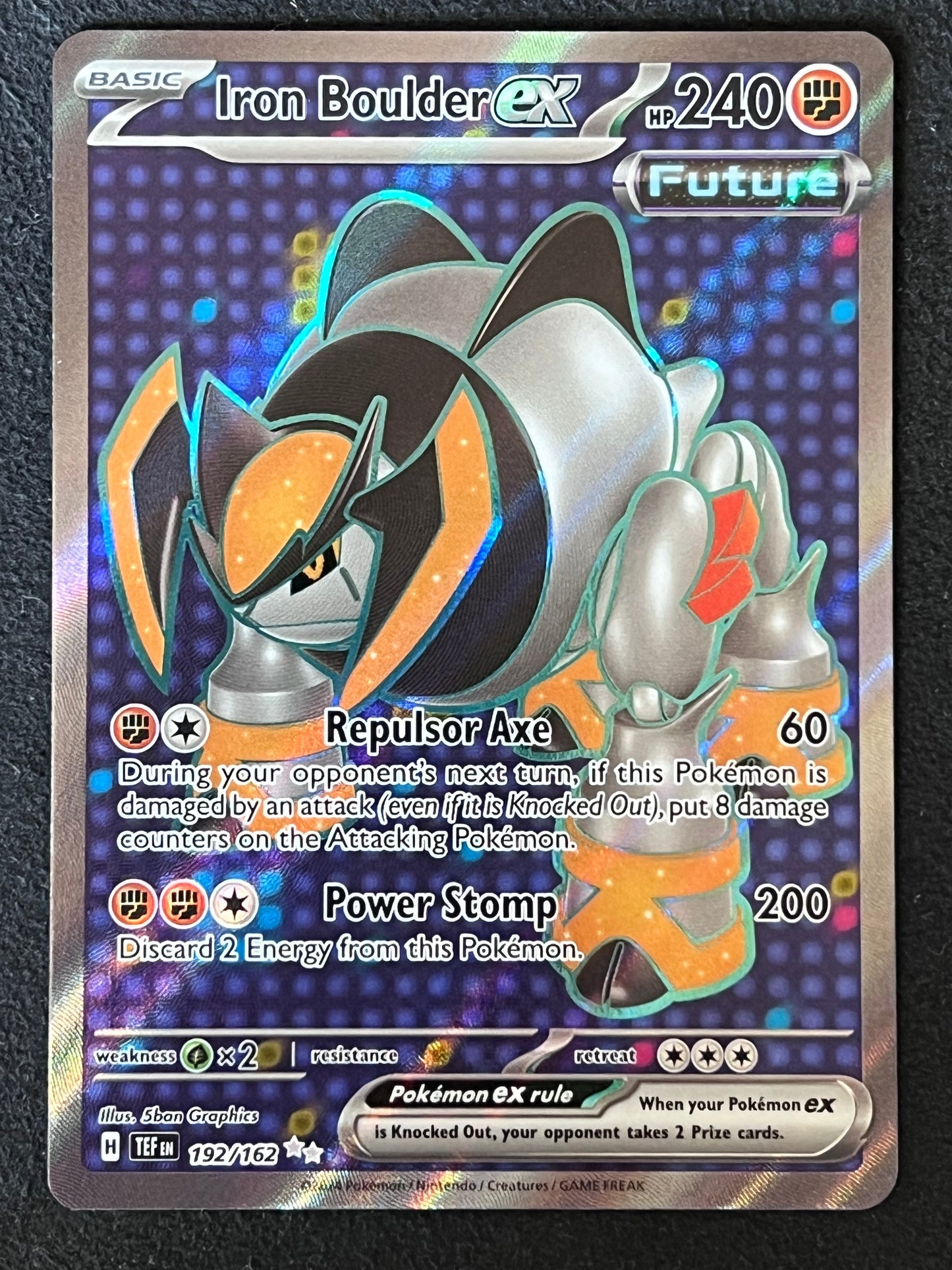192/162 Iron Boulder Ex - Pokémon Temporal Forces Ultra Rare