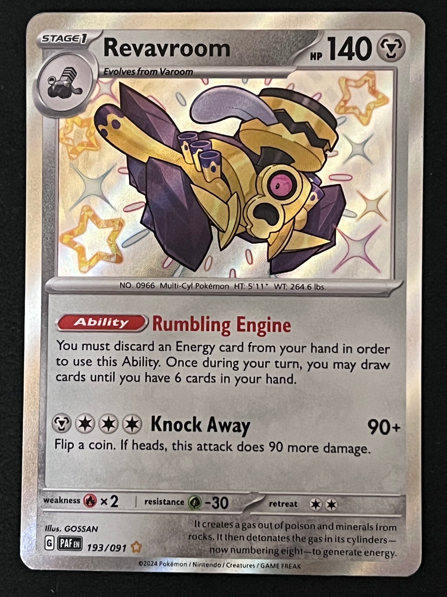193/091 Revavroom - Pokémon Paldean Fates Shiny Rare