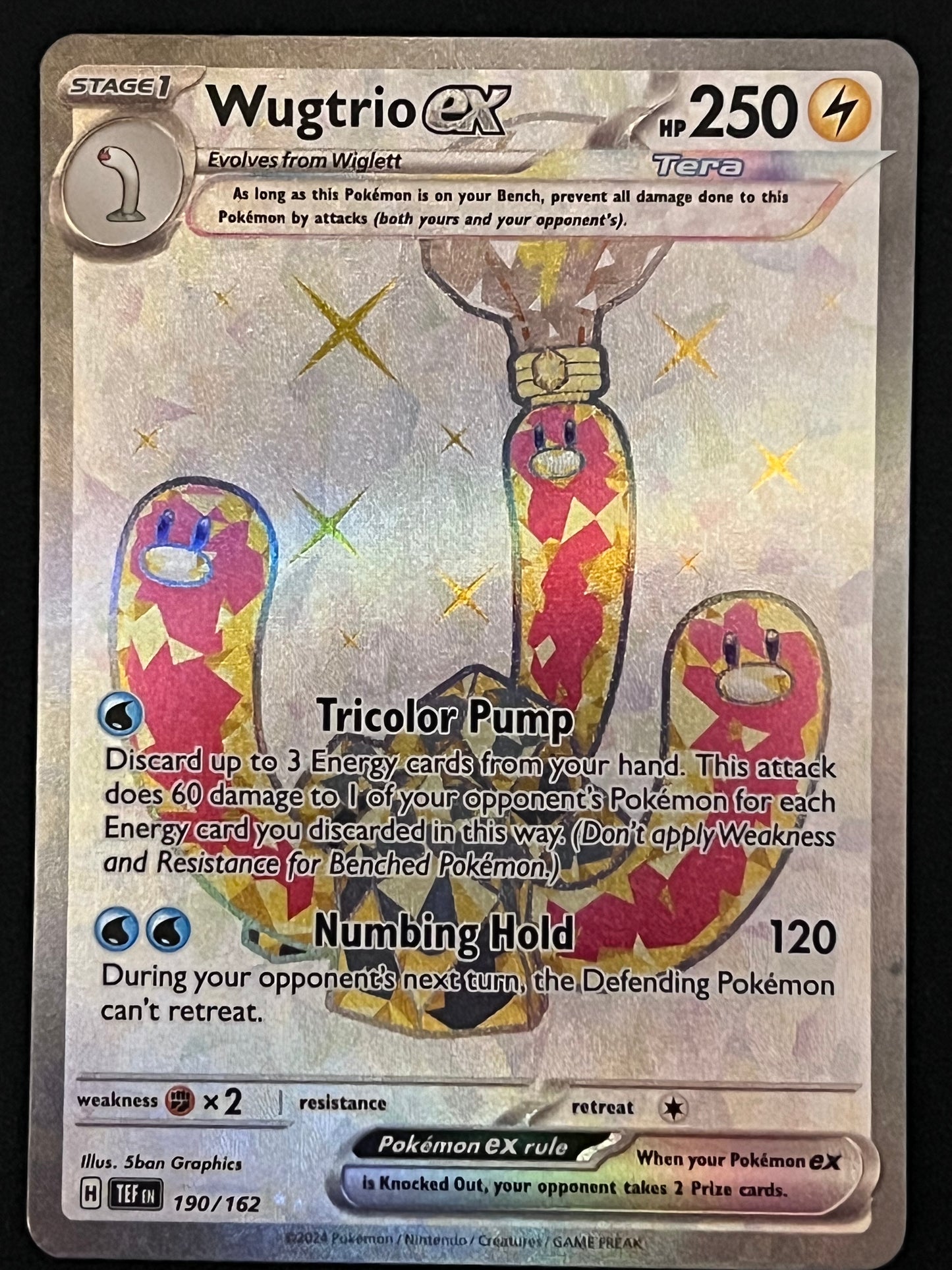 190/162 Wugtrio Ex - Pokémon Temporal Forces Ultra Rare