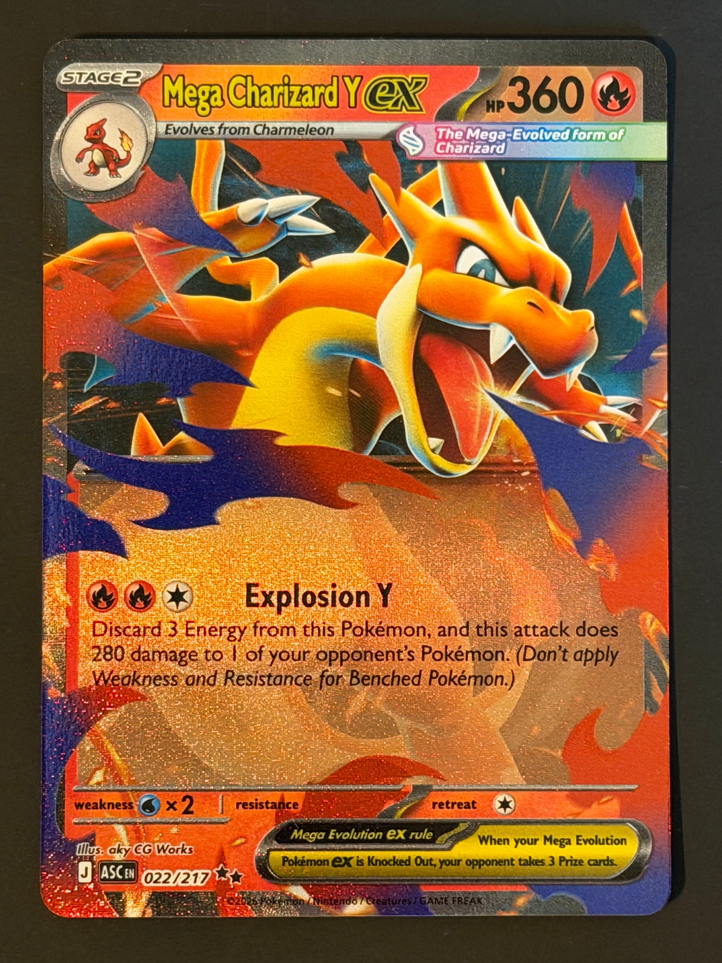 022/217 Mega Charizard Y ex - Pokémon Ascended Heroes Double Rare
