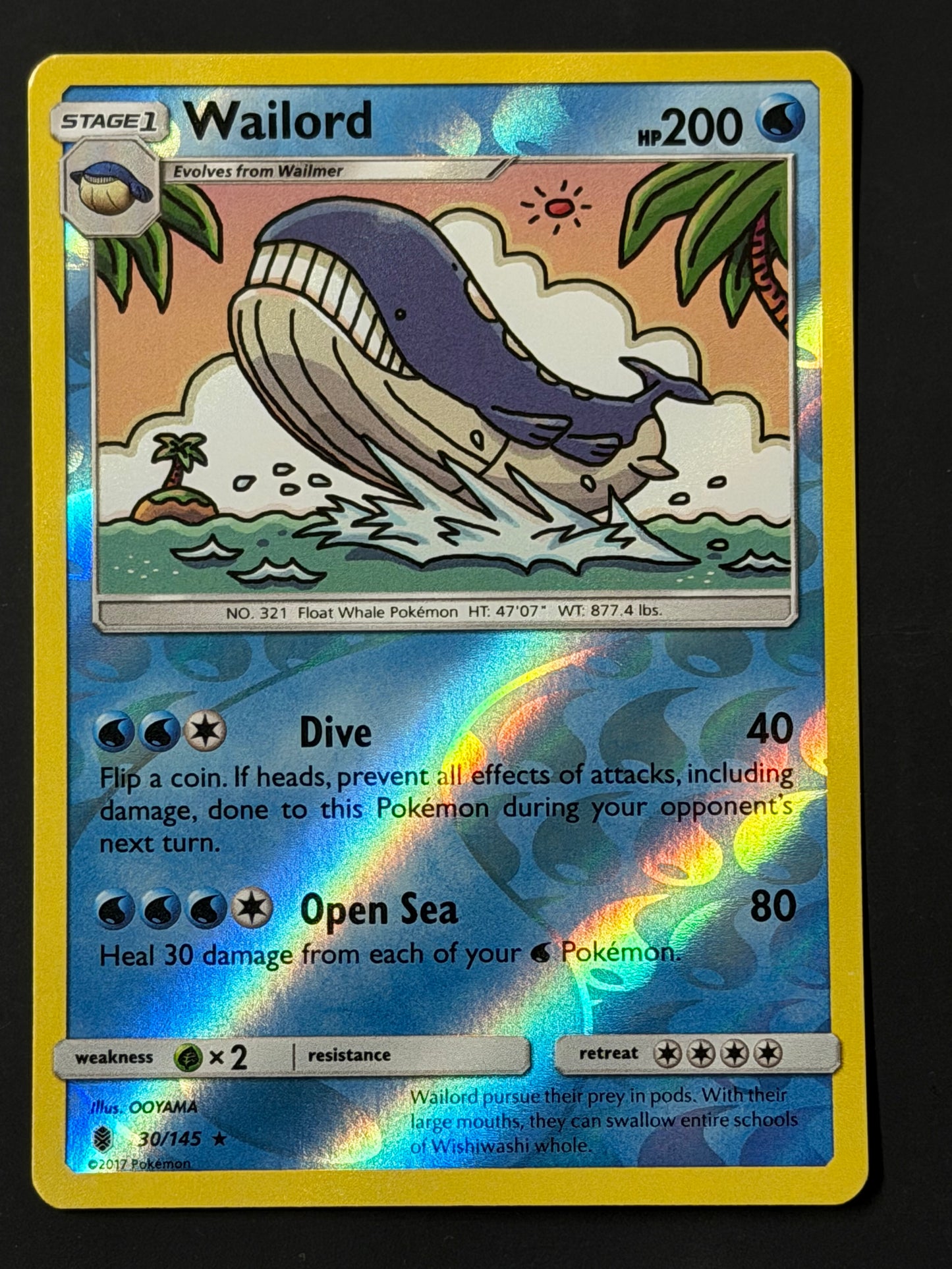 030/145 Wailord - Pokémon Guardians Rising Rare Reverse