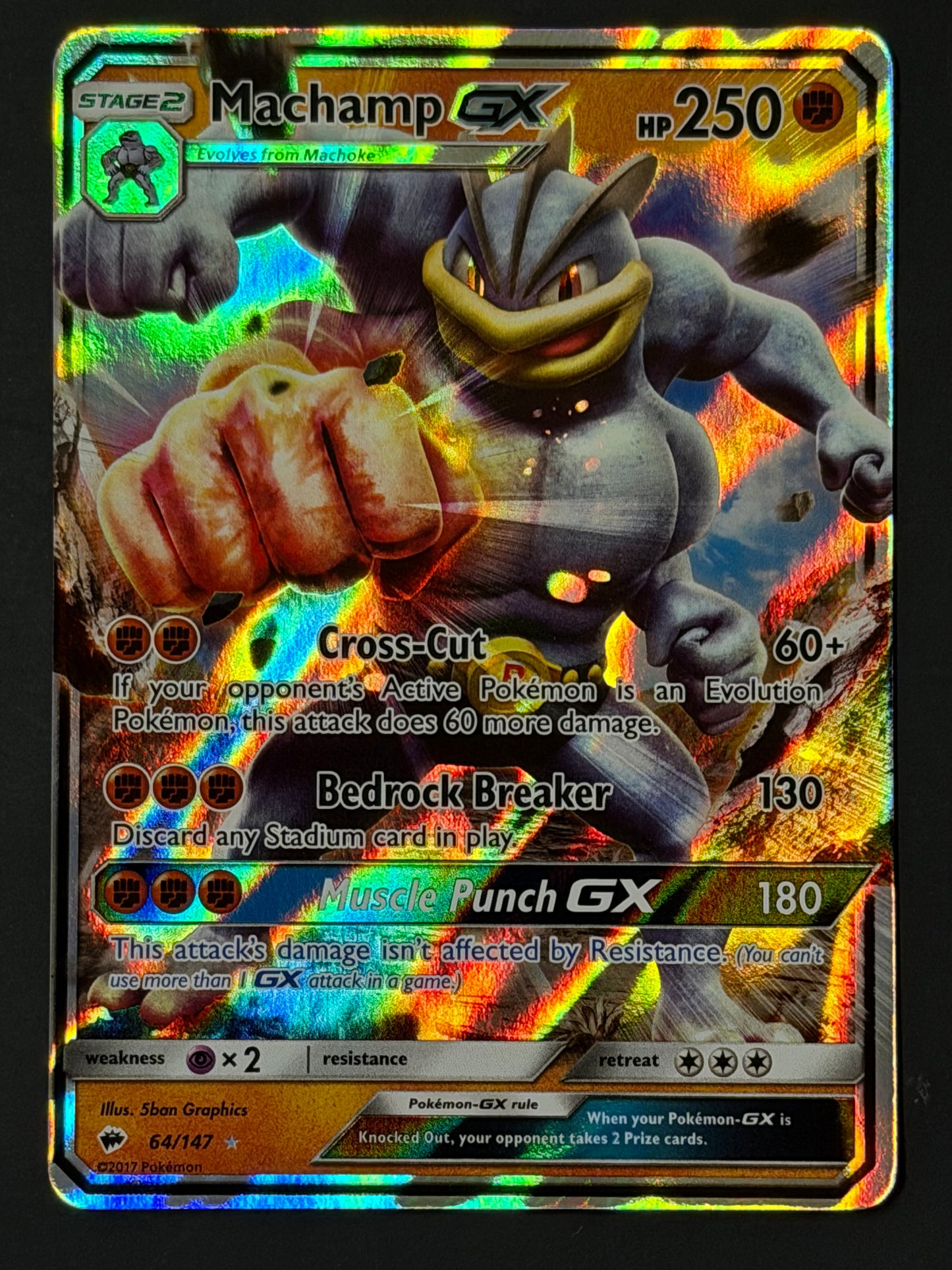 064/147 Machamp Gx - Pokémon Burning Shadows Ultra Rare
