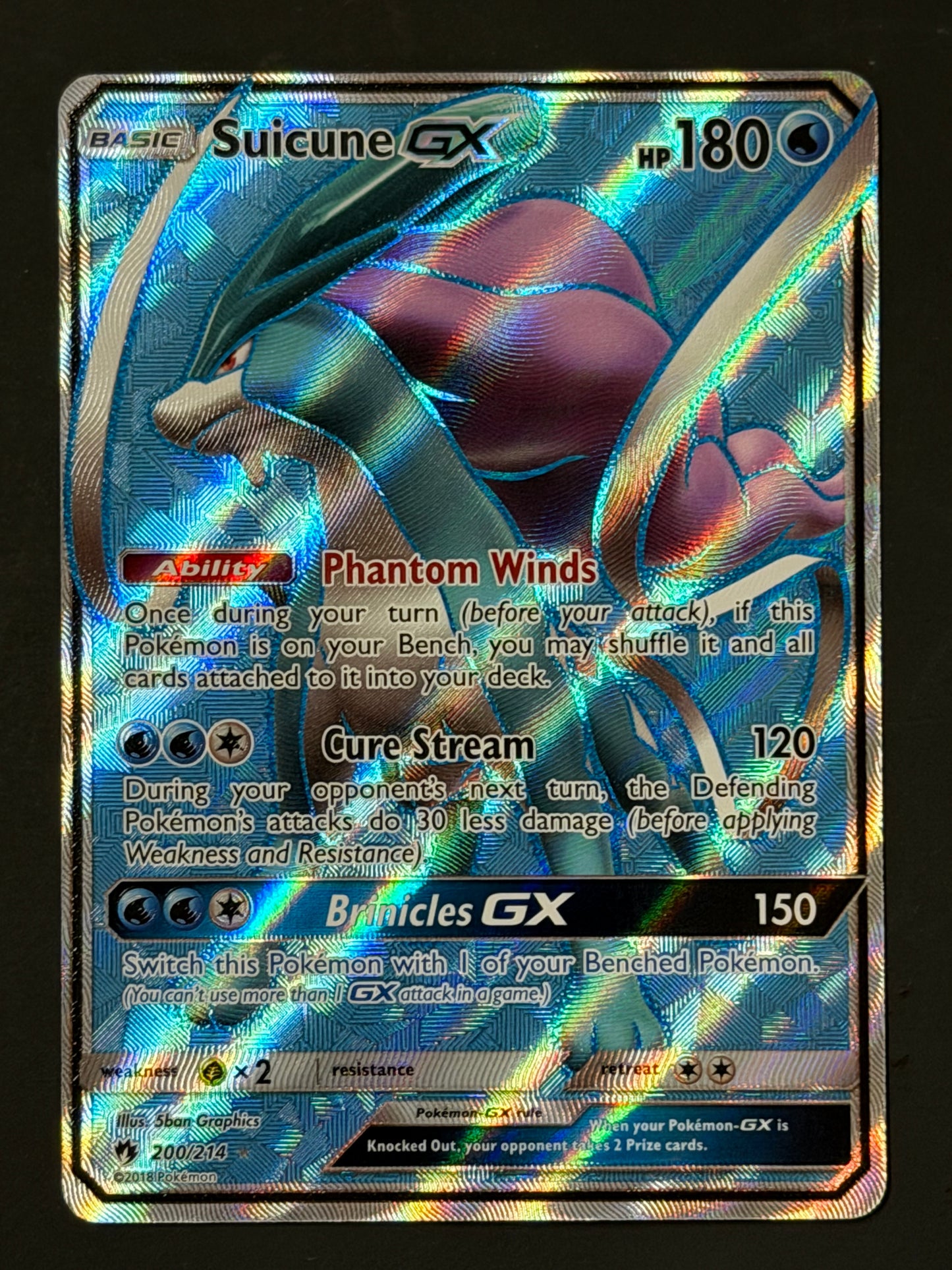200/214 Suicune Gx - Pokémon Lost Thunder Full Art