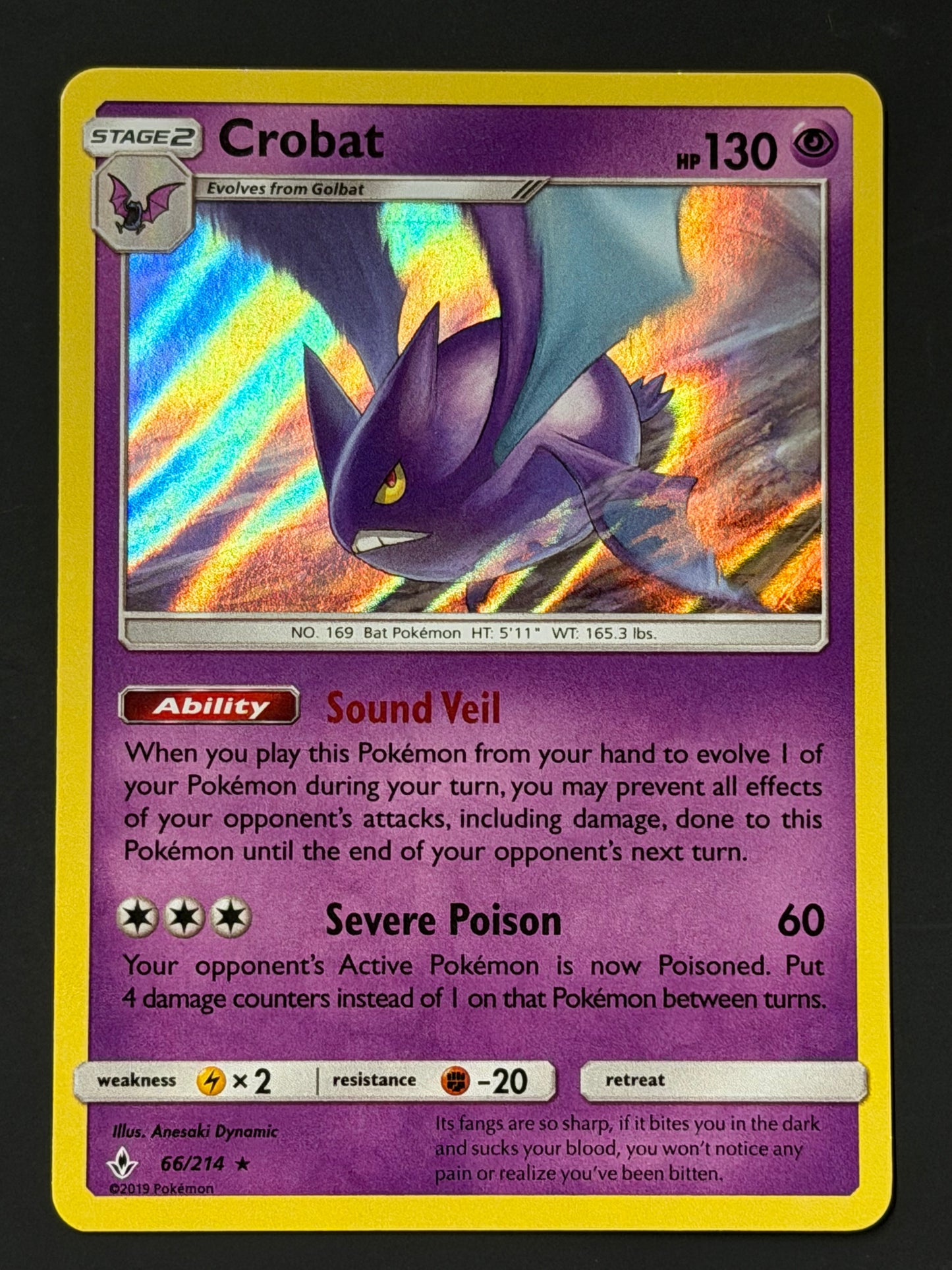 066/214 Crobat - Pokémon Unbroken Bonds Rare Holo